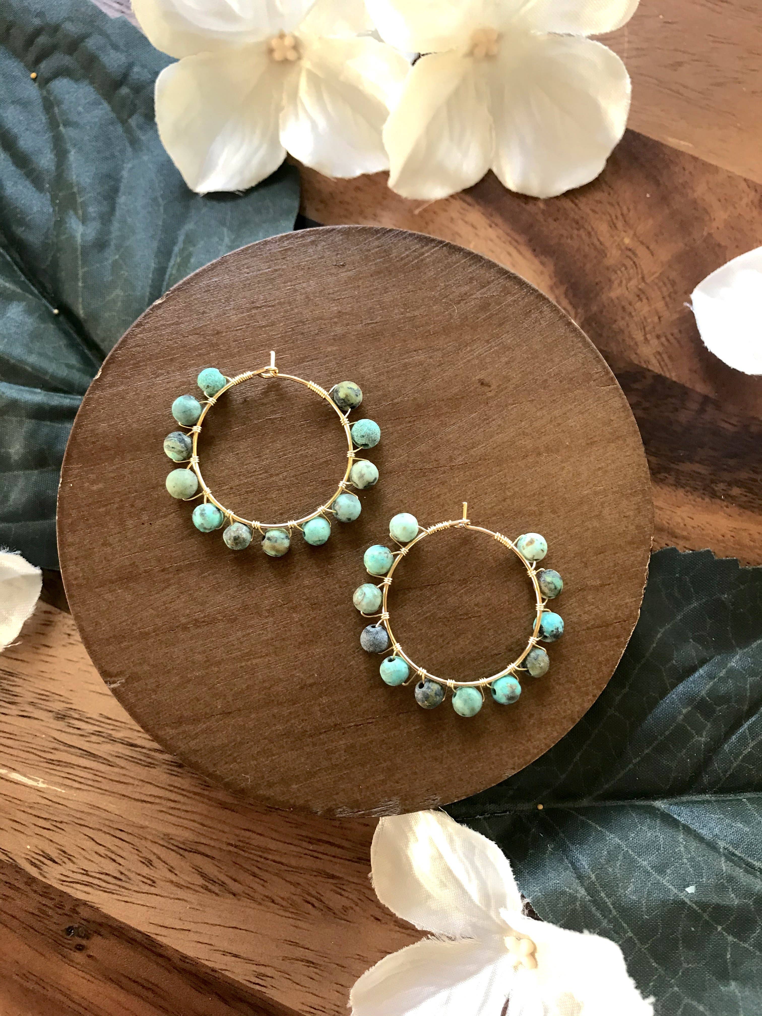 The Emily Hoop - African turquoise, photo 2 of 2