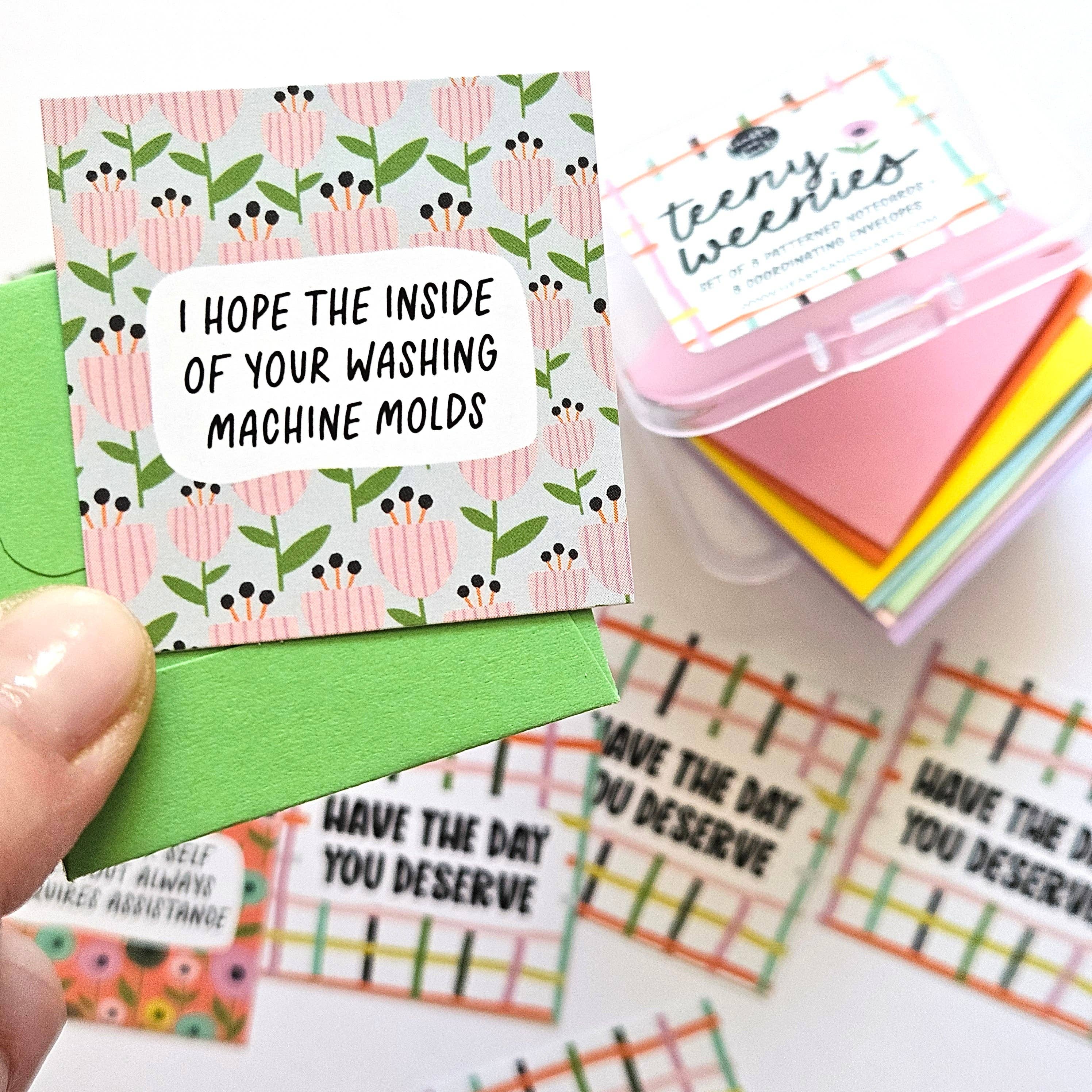 HAVE THE DAY YOU DESERVE - SET 2 - TEENY WEENIES - 8 SMALL NOTECARDS +, photo 2 of 6