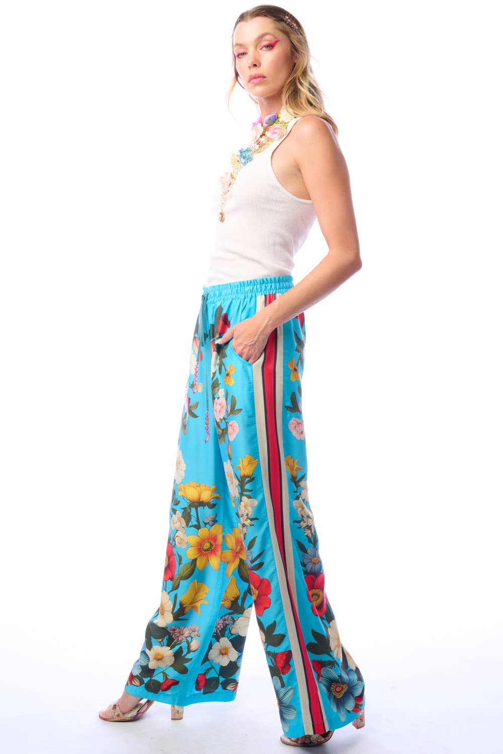 Floral Garden Pants: Blue, photo 7 of 8