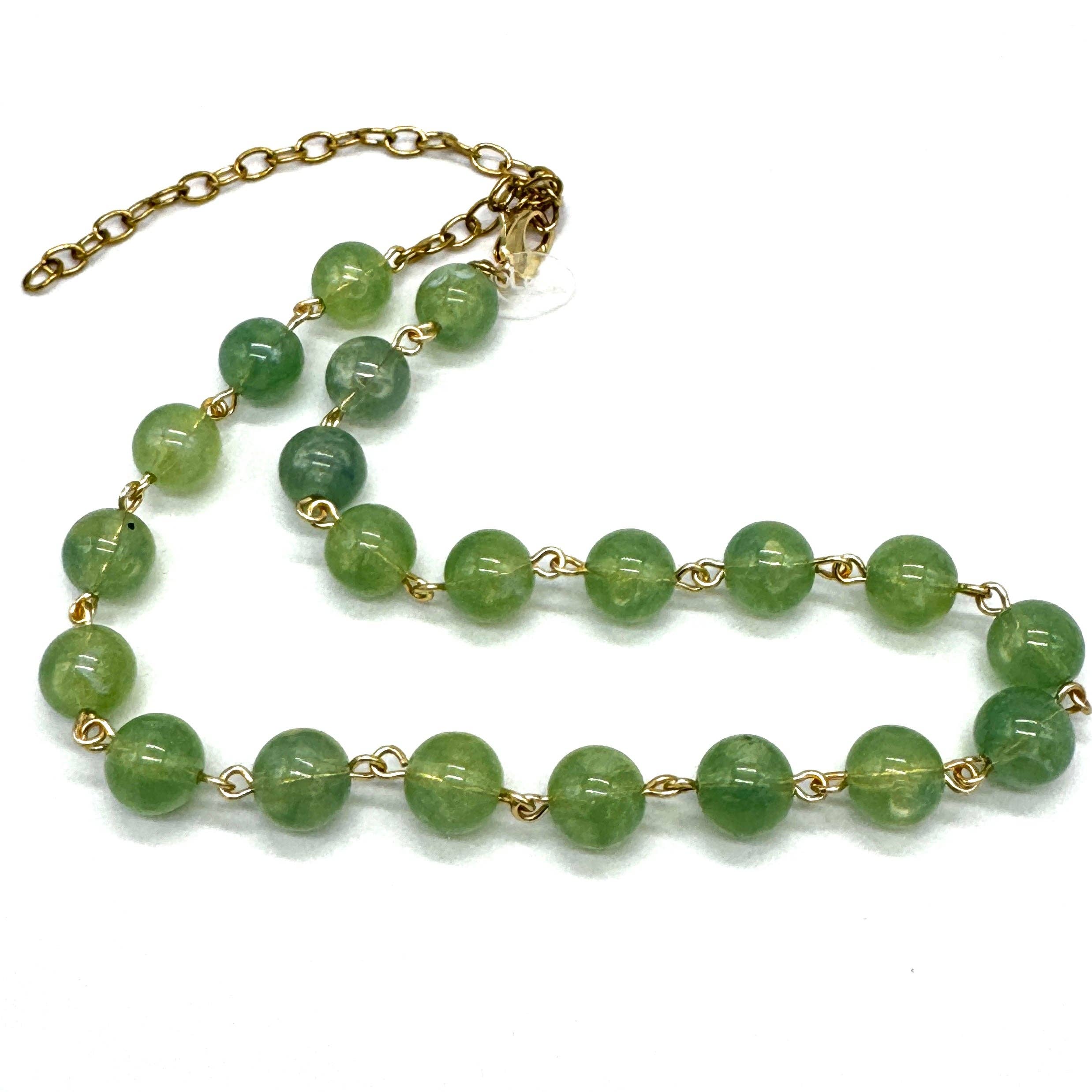 Sage Green Marbled Amelia Necklace, photo 3 of 6