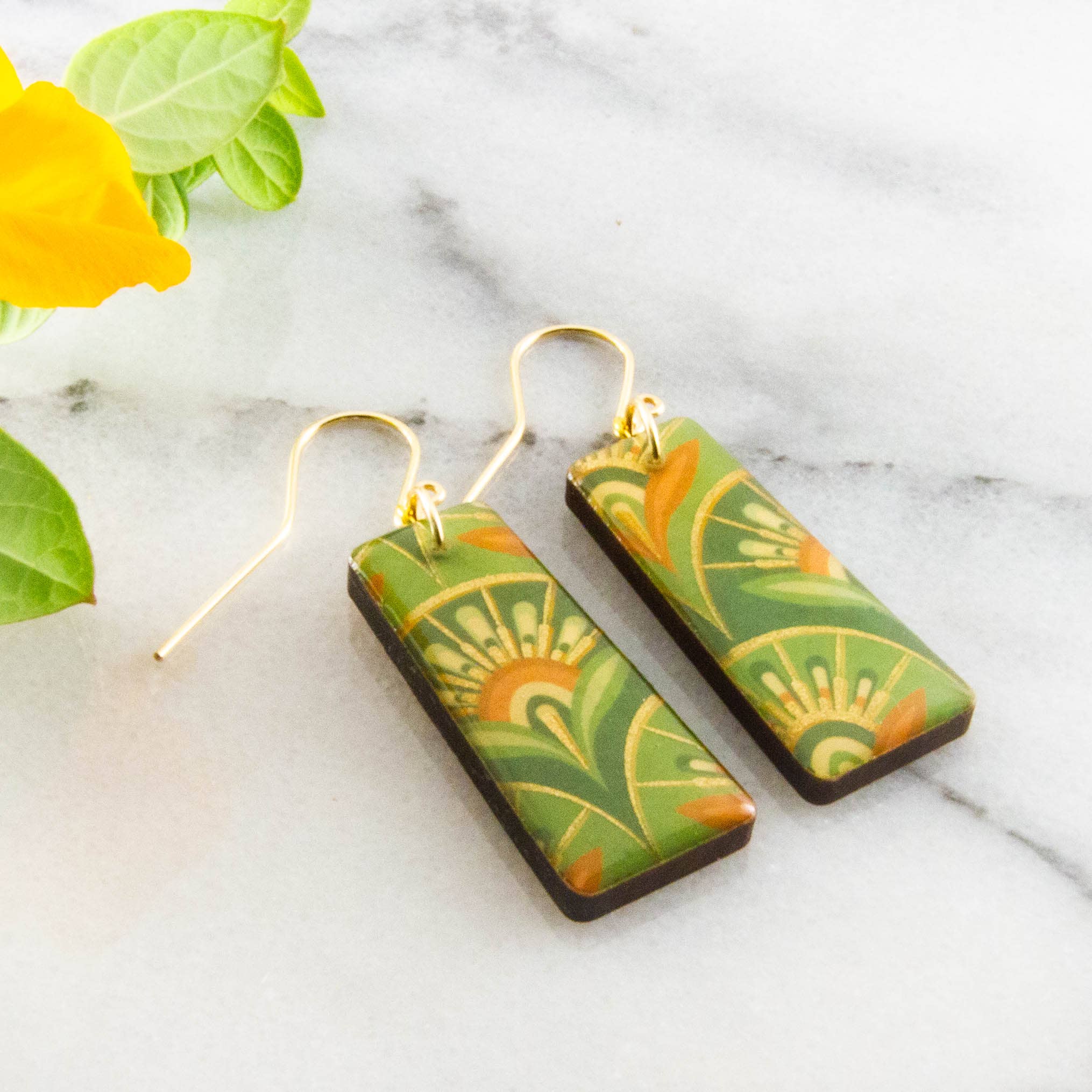 Green+Orange Deco Rectangles, photo 1 of 2