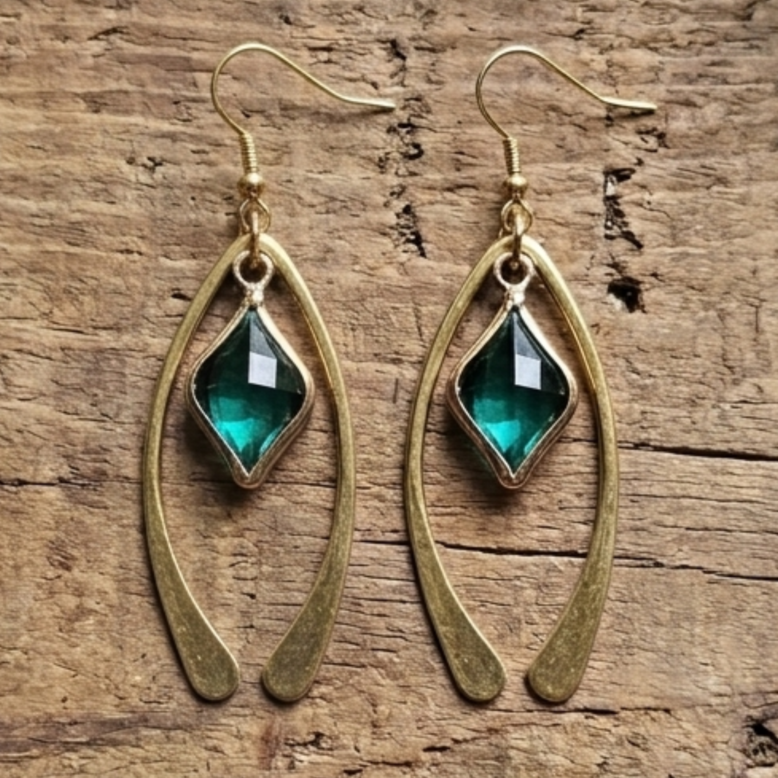 Brass Wishbone Earrings, photo 1 of 2