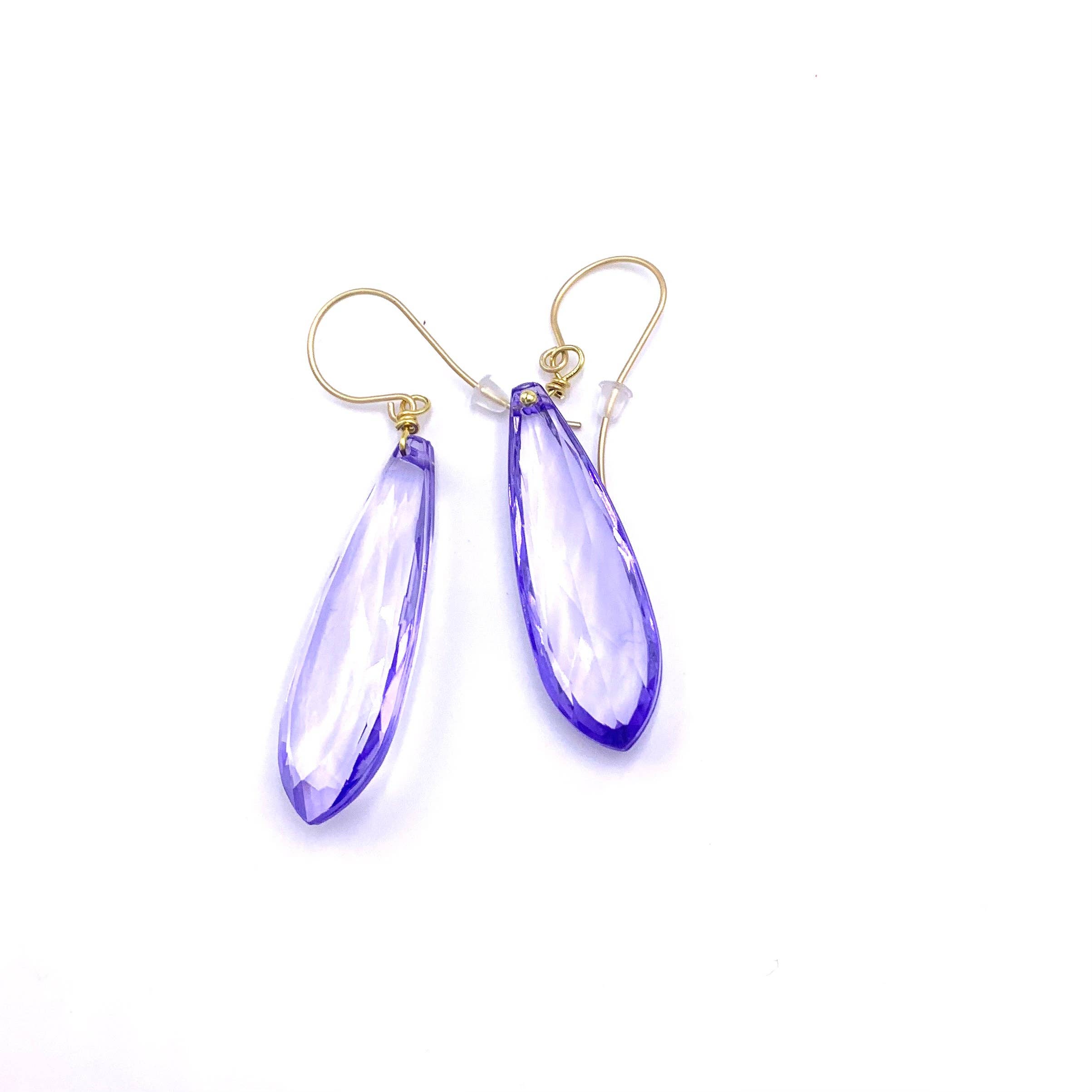 Periwinkle Briolette TearDrop Earrings, photo 1 of 4