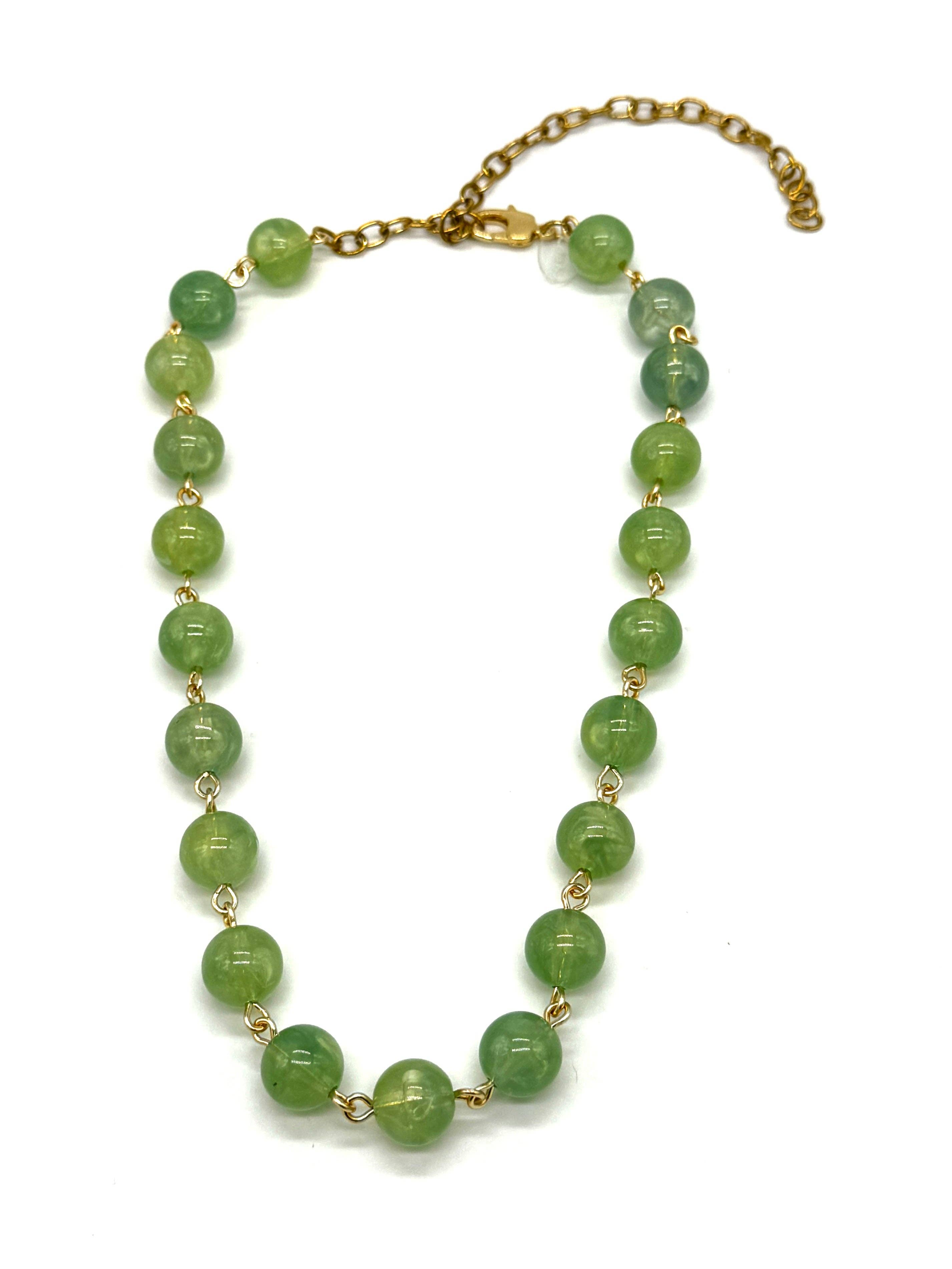 Sage Green Marbled Amelia Necklace, photo 2 of 6