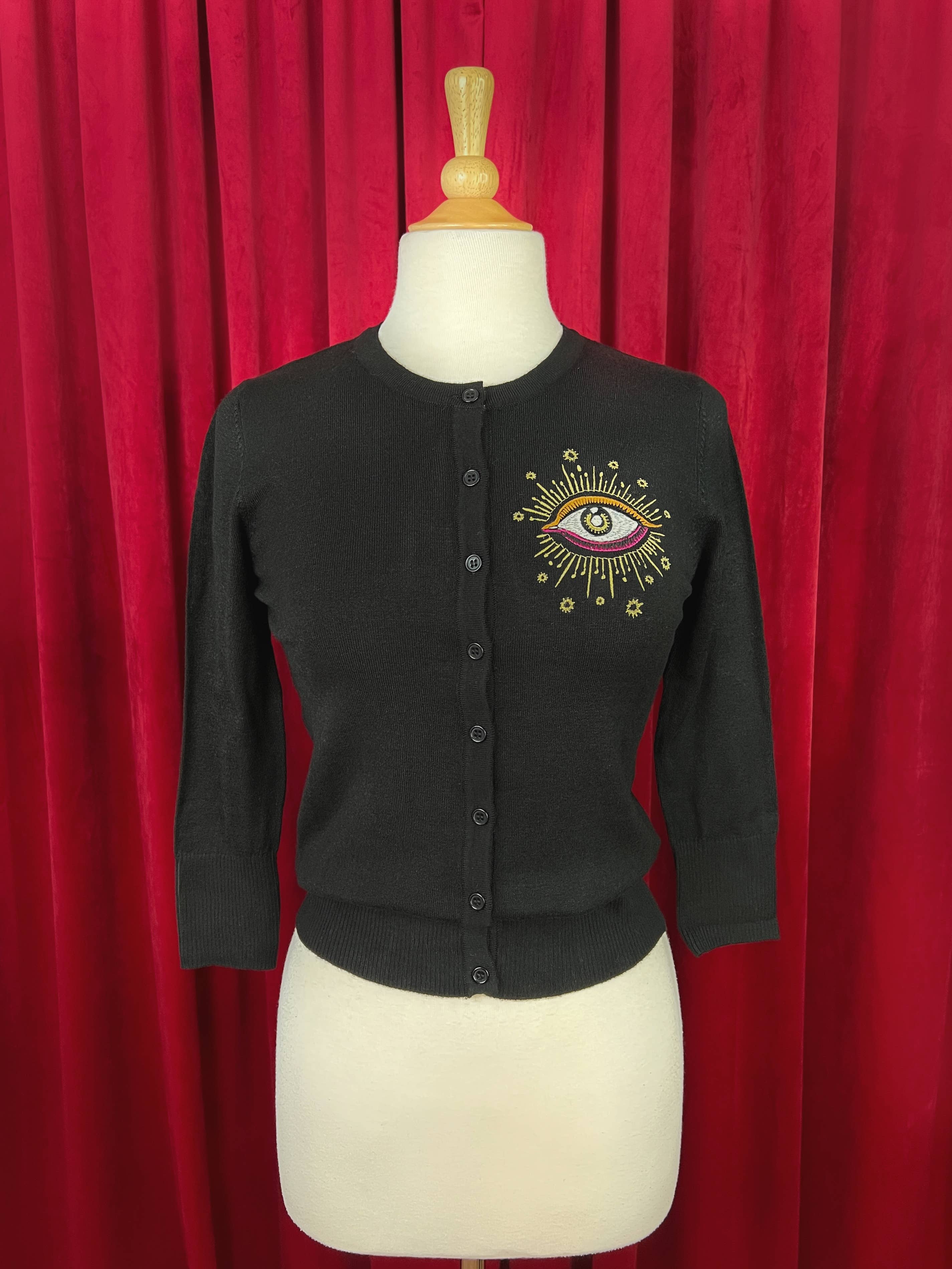 Third Eye Cardigan-Black, photo 5 of 7