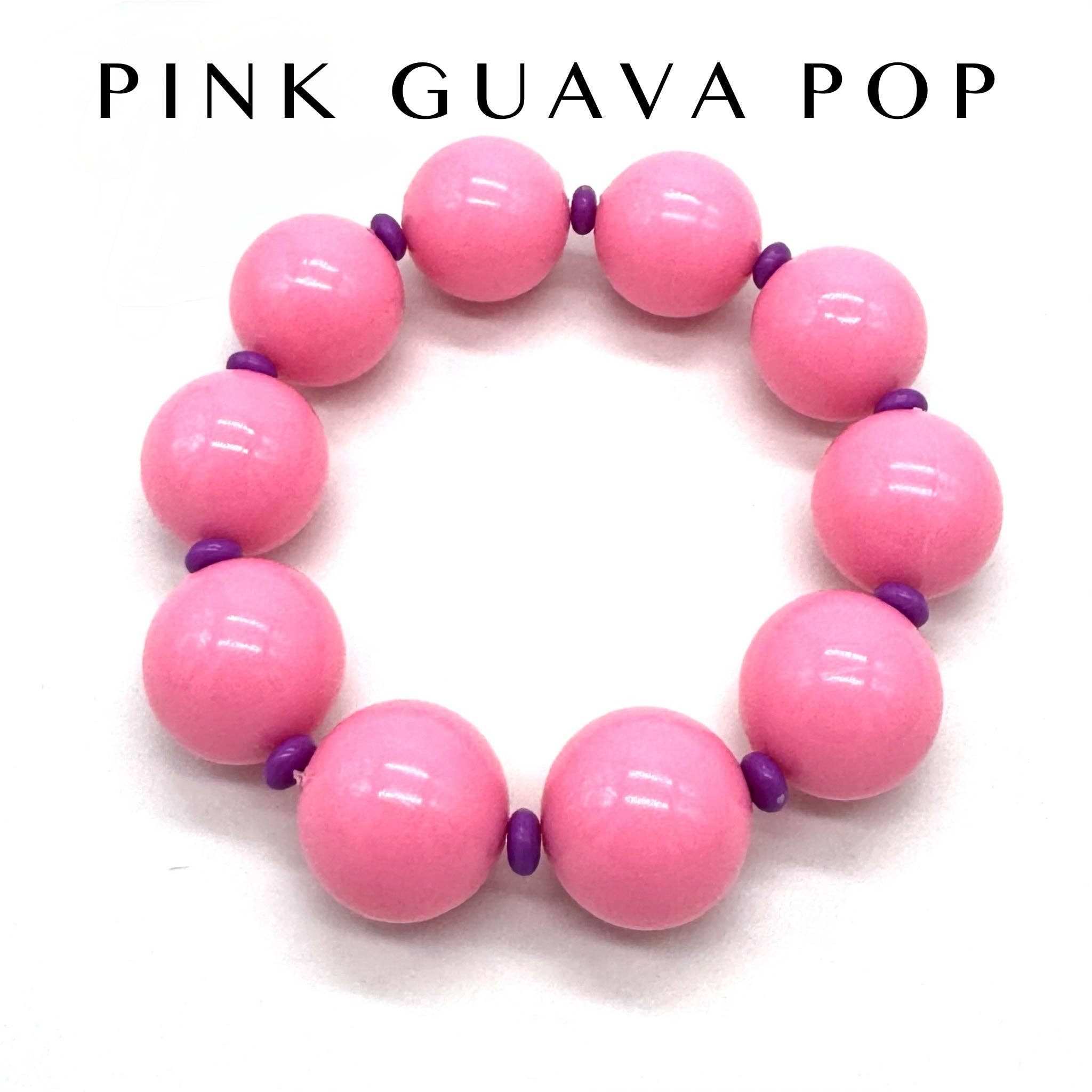 Bright Side Stack Bracelets Pink Guava