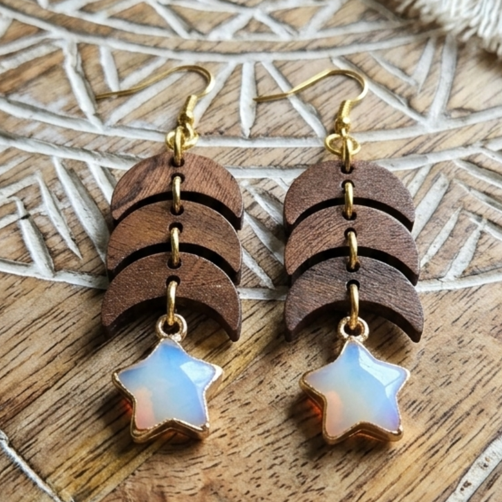 Wood & Opalite Moon Phase, photo 1 of 2