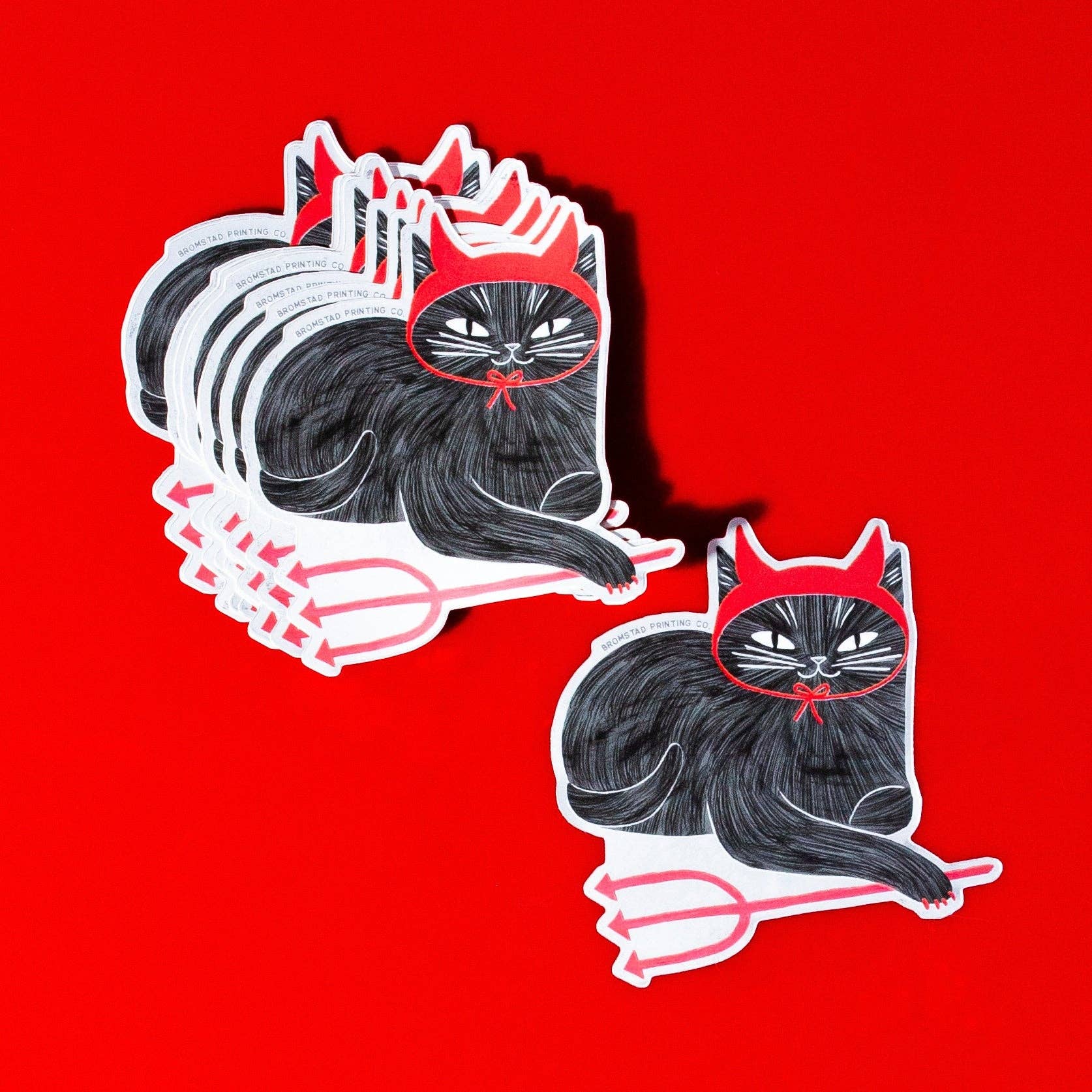 Devil Cat Sticker, photo 3 of 4