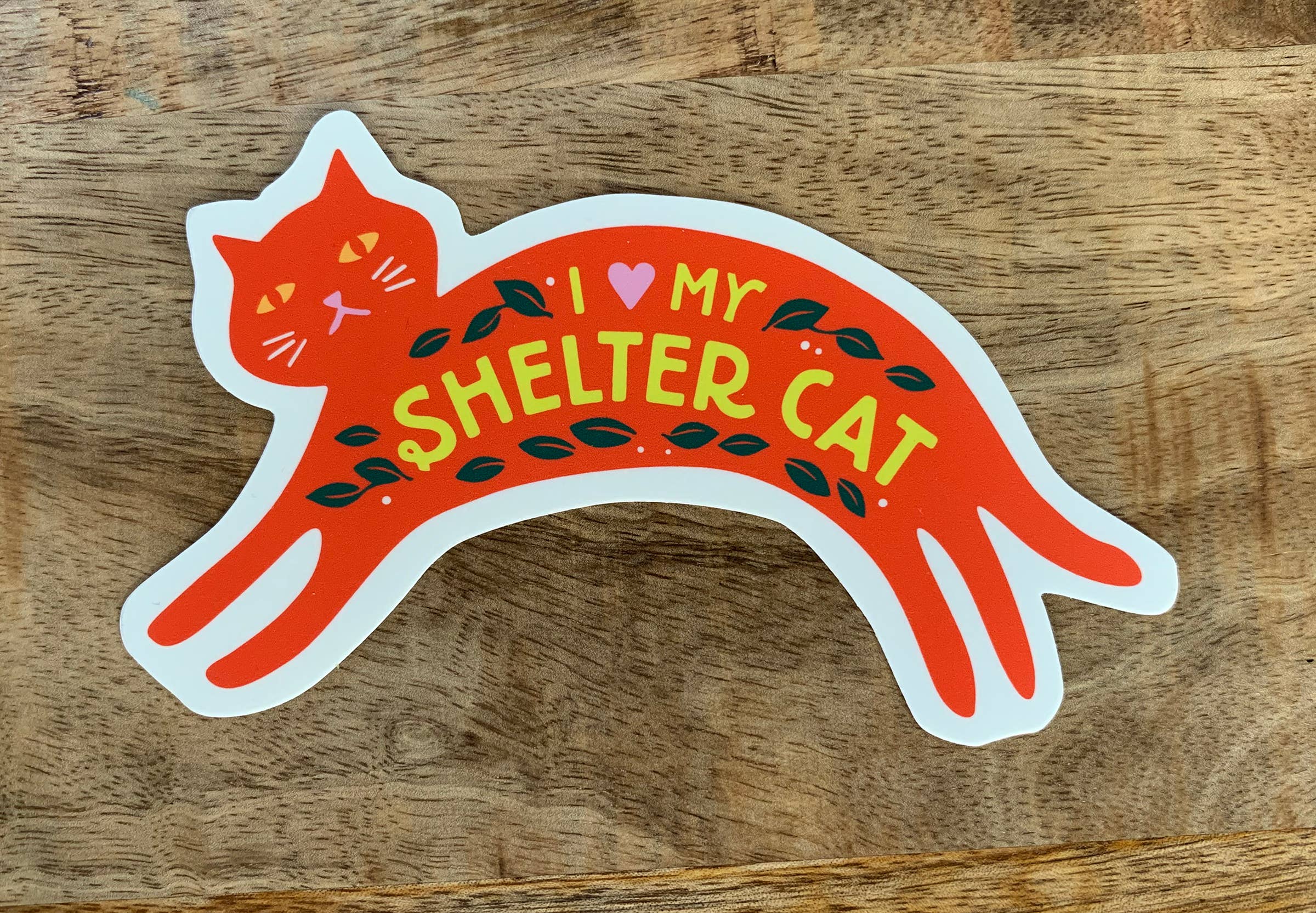I Love My Shelter Cat Bumper Sticker, photo 3 of 3