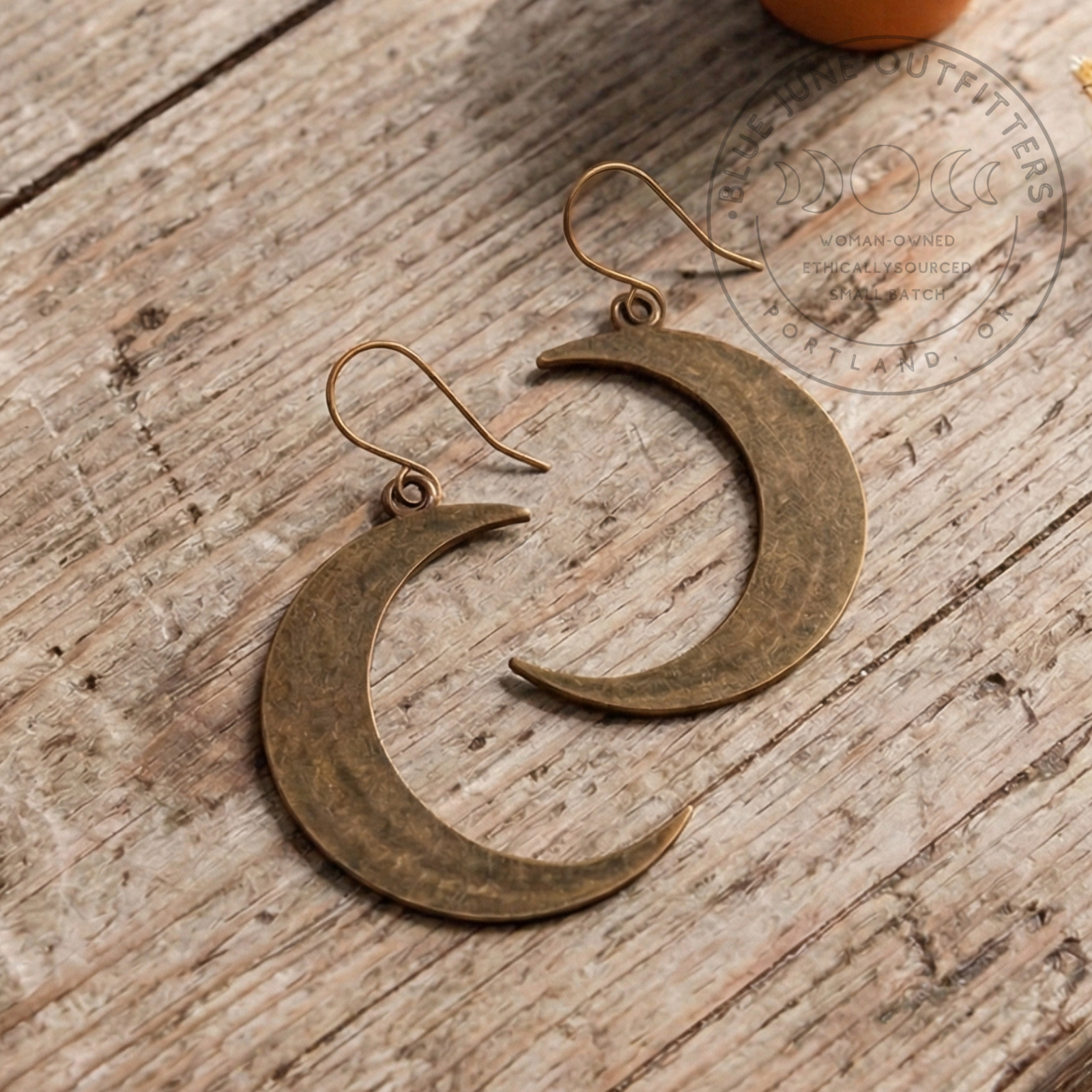 Moon Earrings Silver Plated, photo 4 of 4