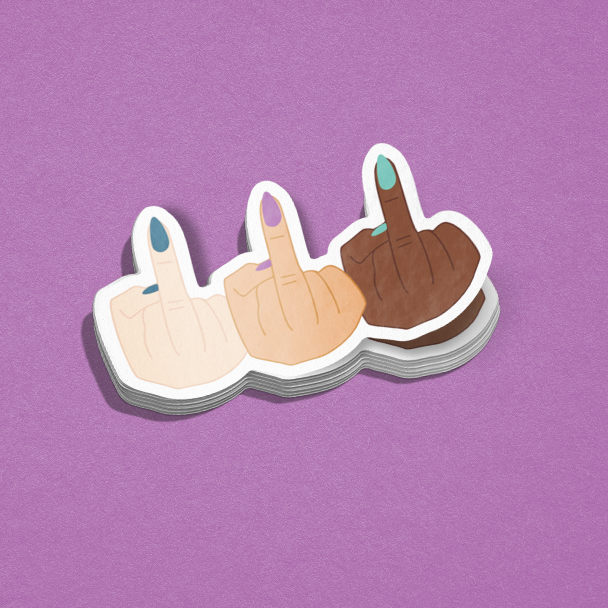 Middle Finger Sticker, photo 2 of 5