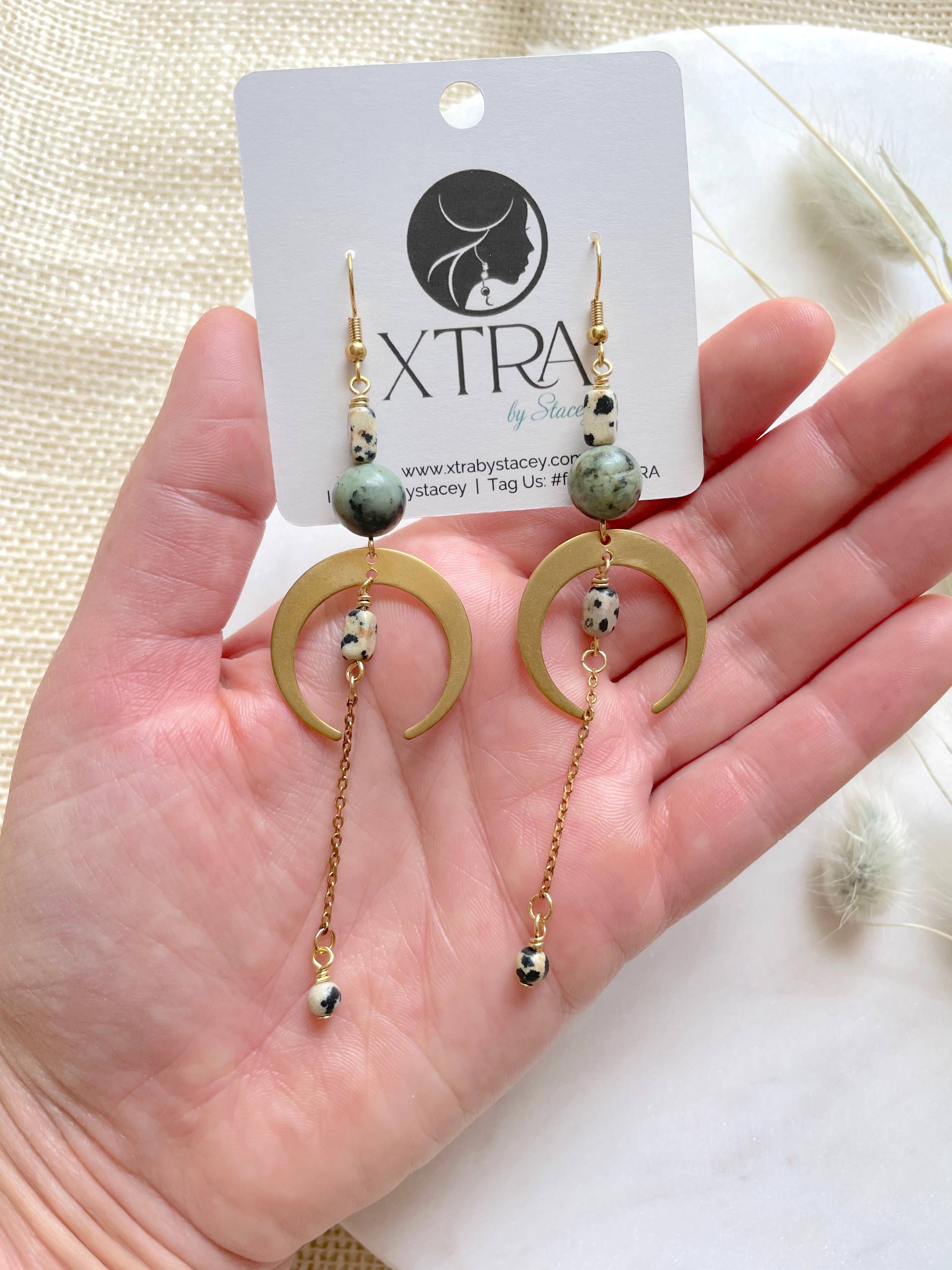 The Sasha Earring - African Turquoise, photo 7 of 8