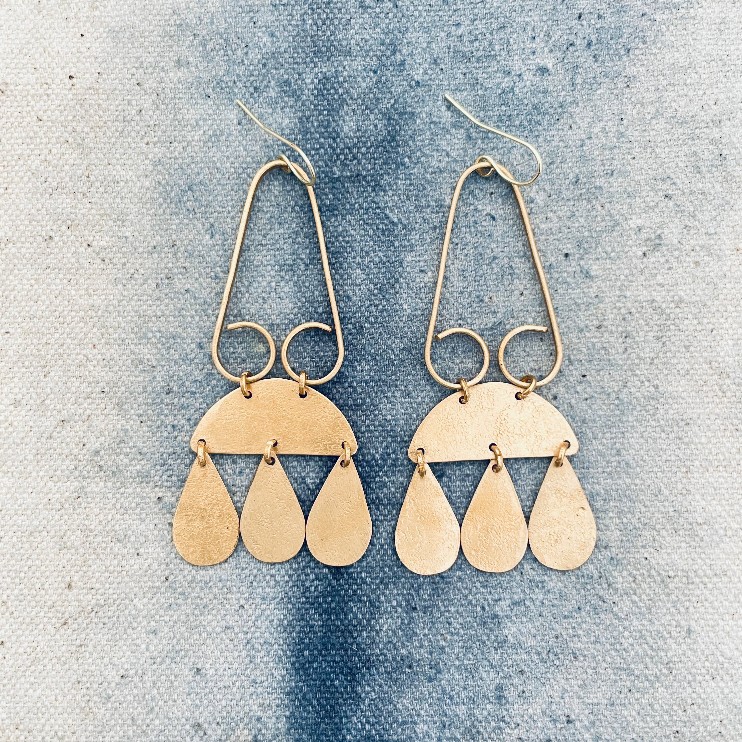 Brass Earrings, Bohemian Co, photo 1 of 3