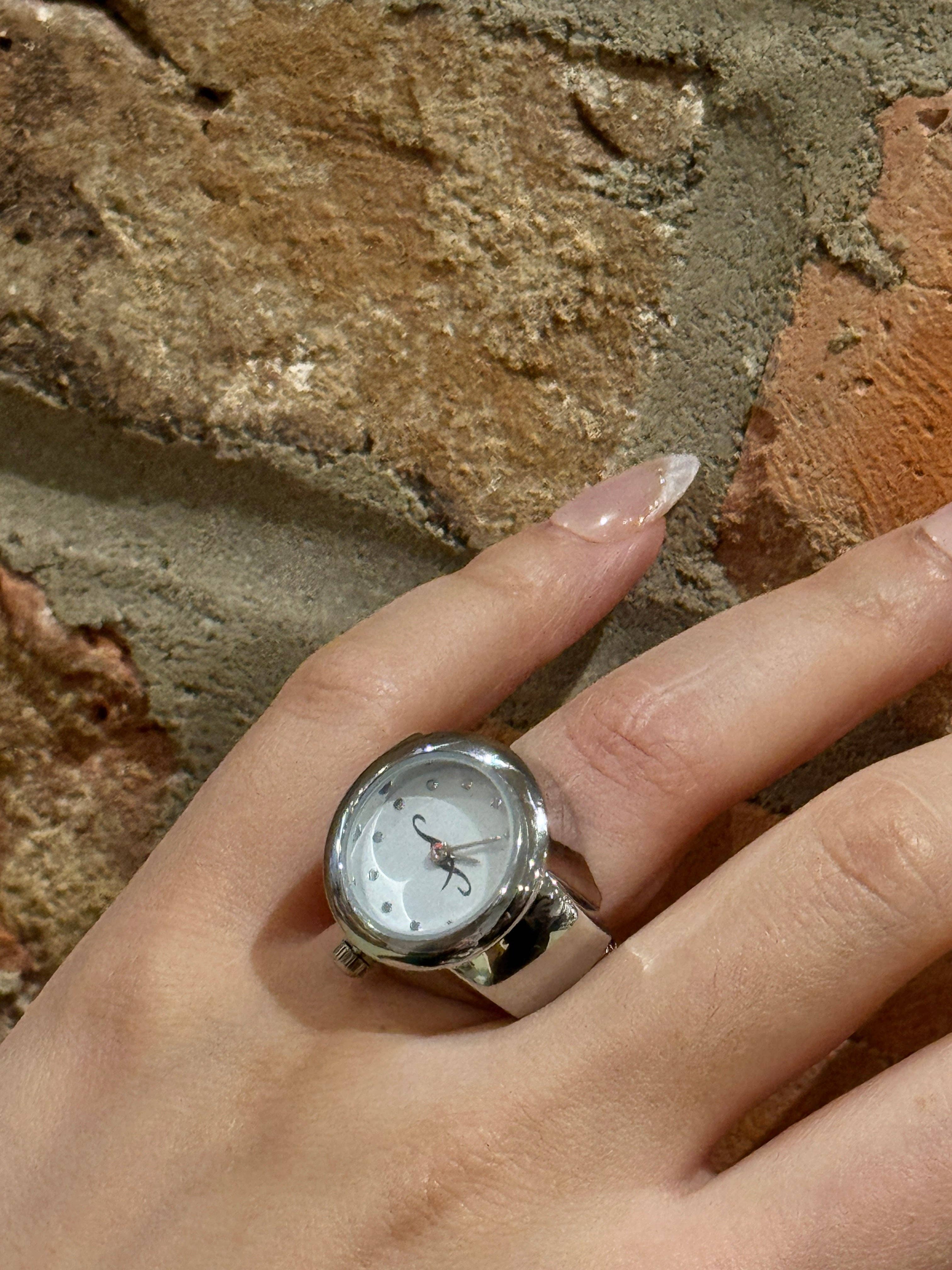 Silver Round Watch Ring, photo 2 of 3