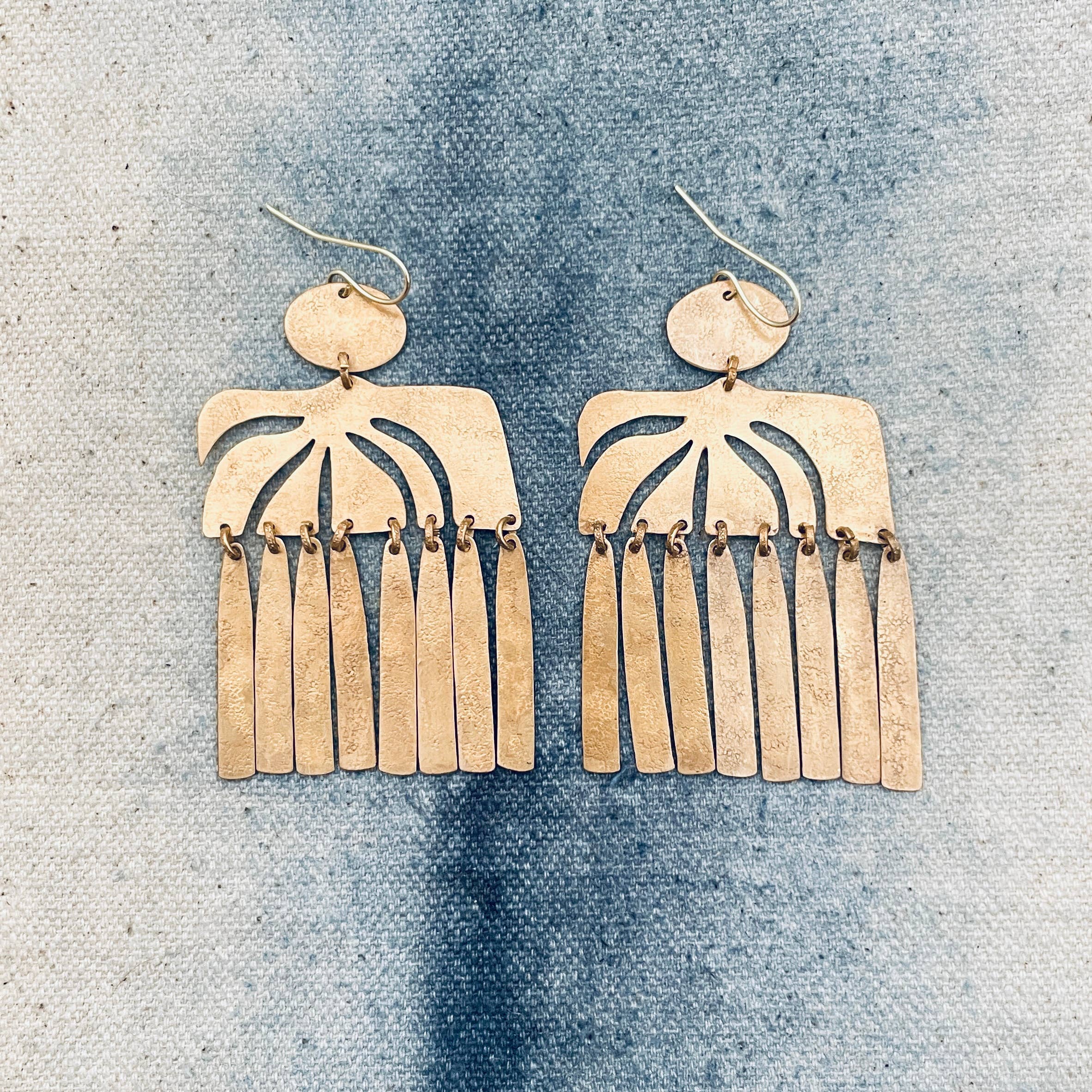 Brass Earrings, Bohemian, photo 1 of 2