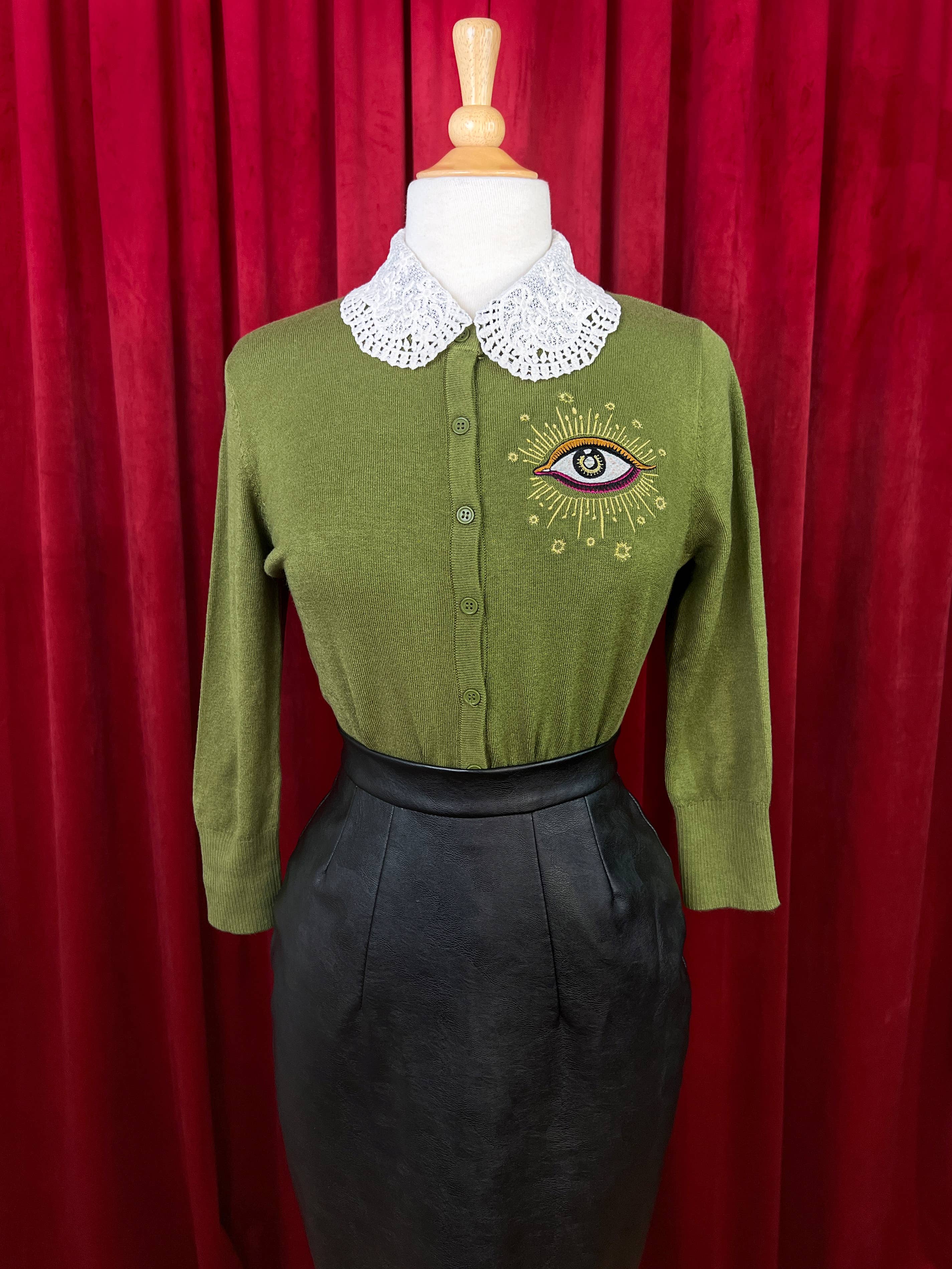 Third Eye Cardigan in Sage, photo 2 of 8