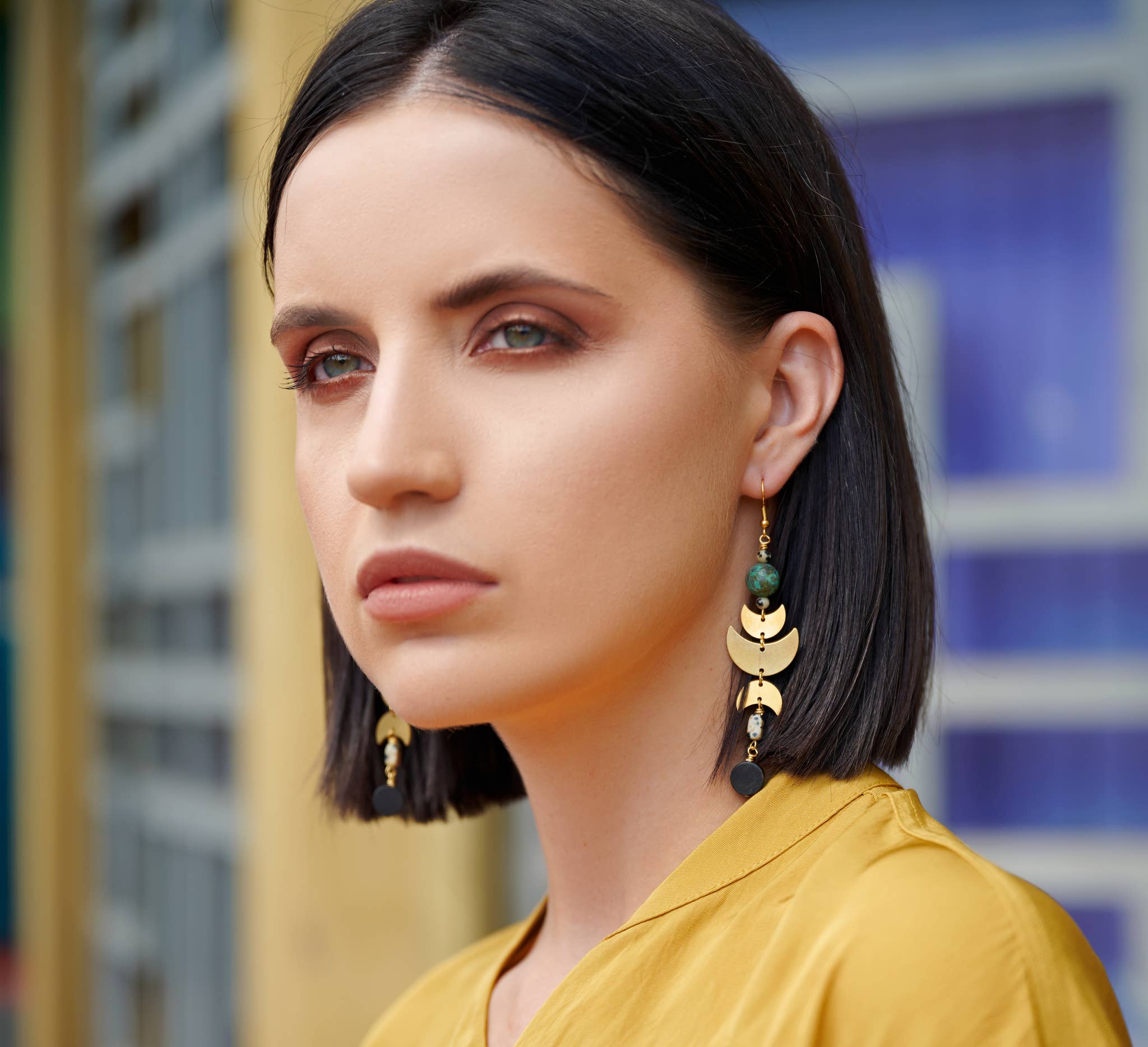The Urbana Earring - Turquoise, photo 6 of 8