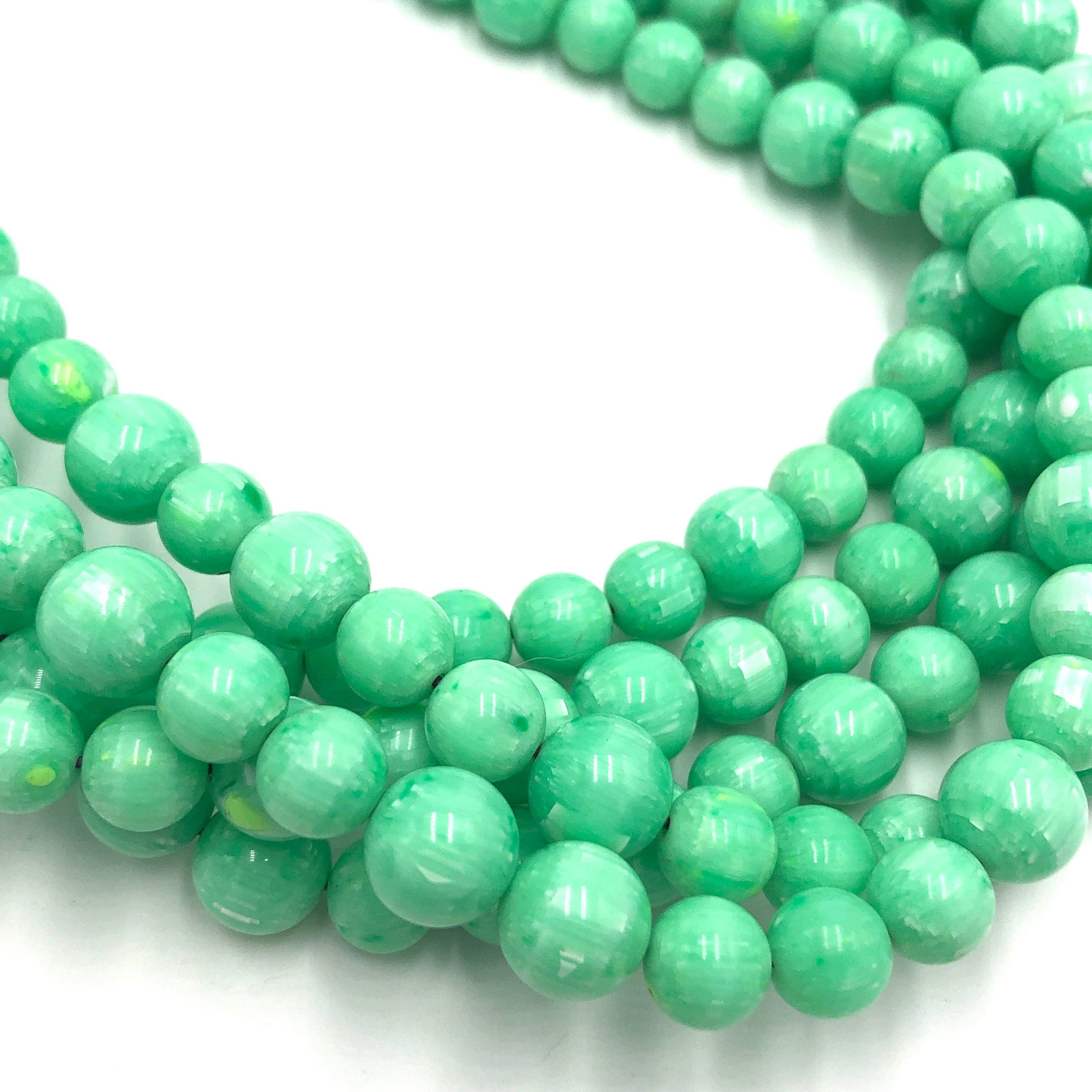 Acid Green Marbled Necklace, photo 4 of 7