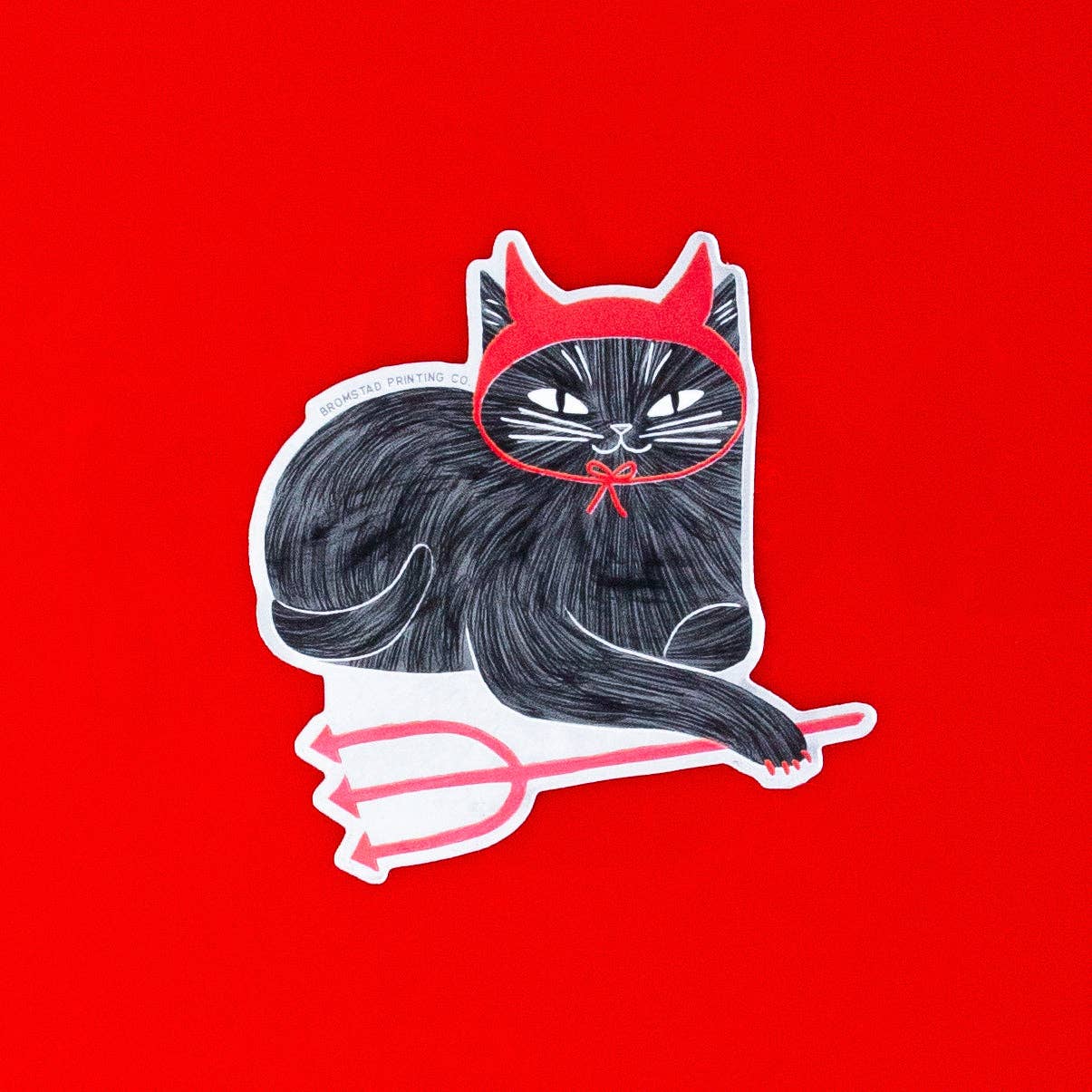 Devil Cat Sticker, photo 1 of 4