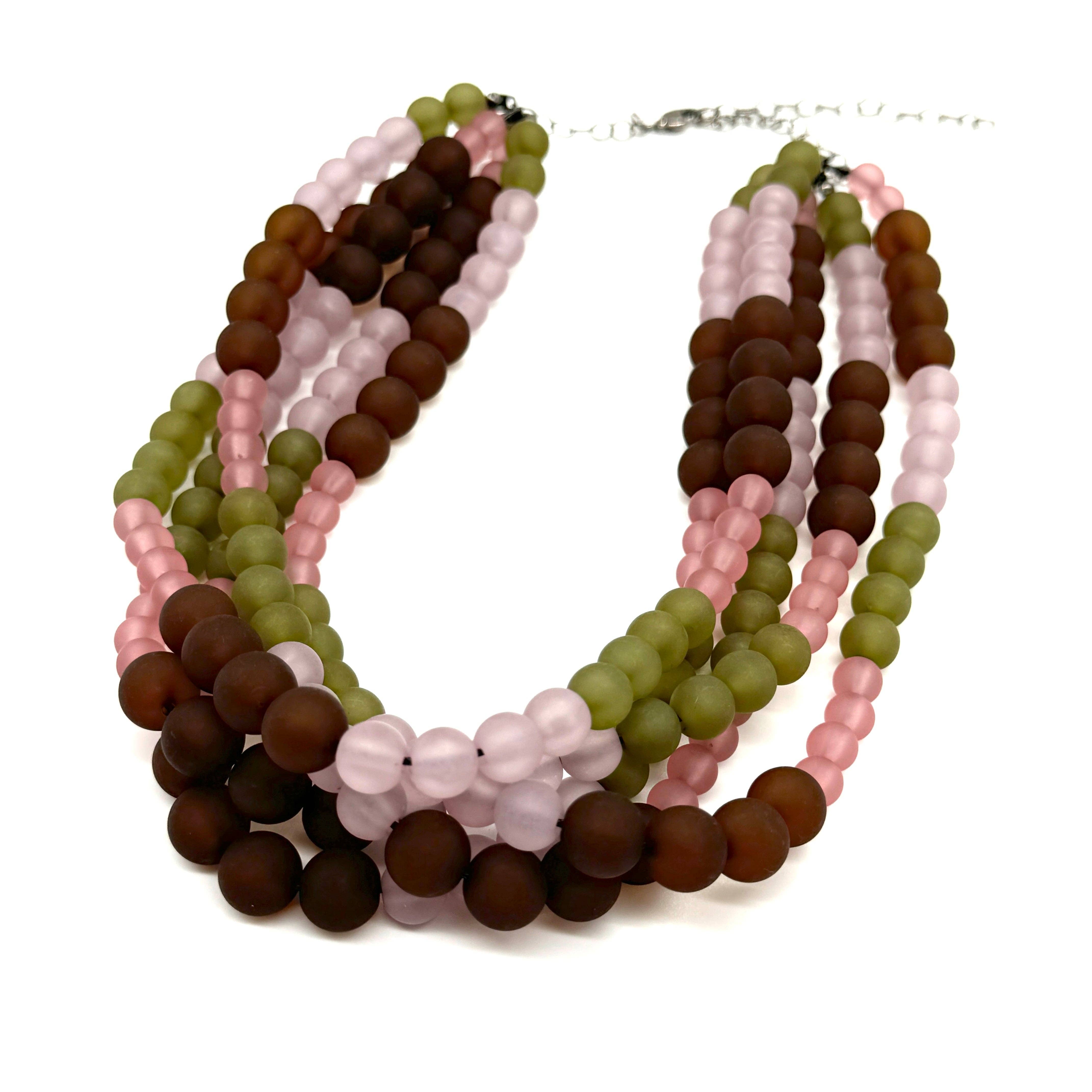 Muted Tapestry Frosted Sylvie Necklace, photo 3 of 7