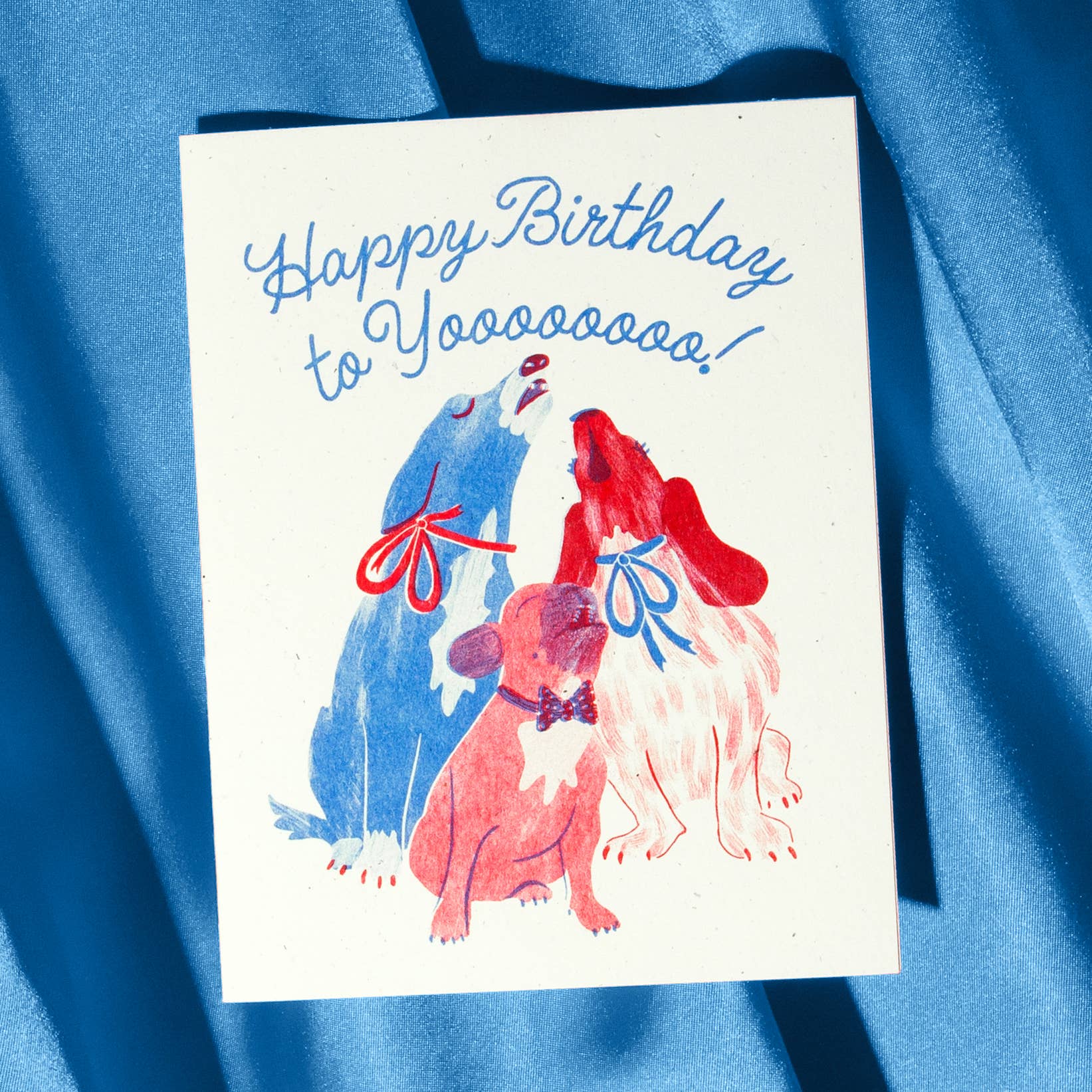 Happy Birthday to Yooooooo! - Risograph Card, photo 1 of 4