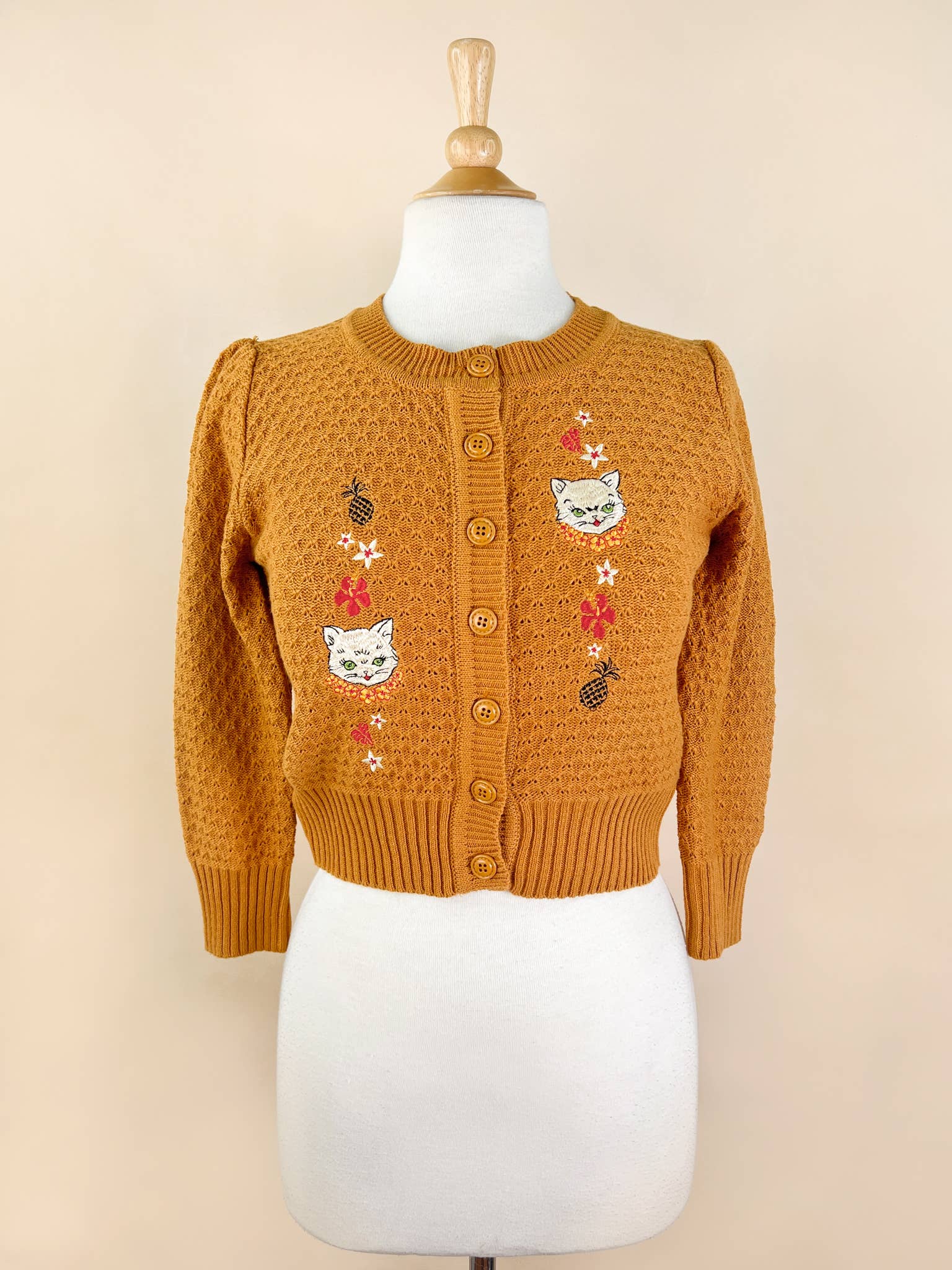 Aloha Cats Cardi in Bronze, photo 4 of 8