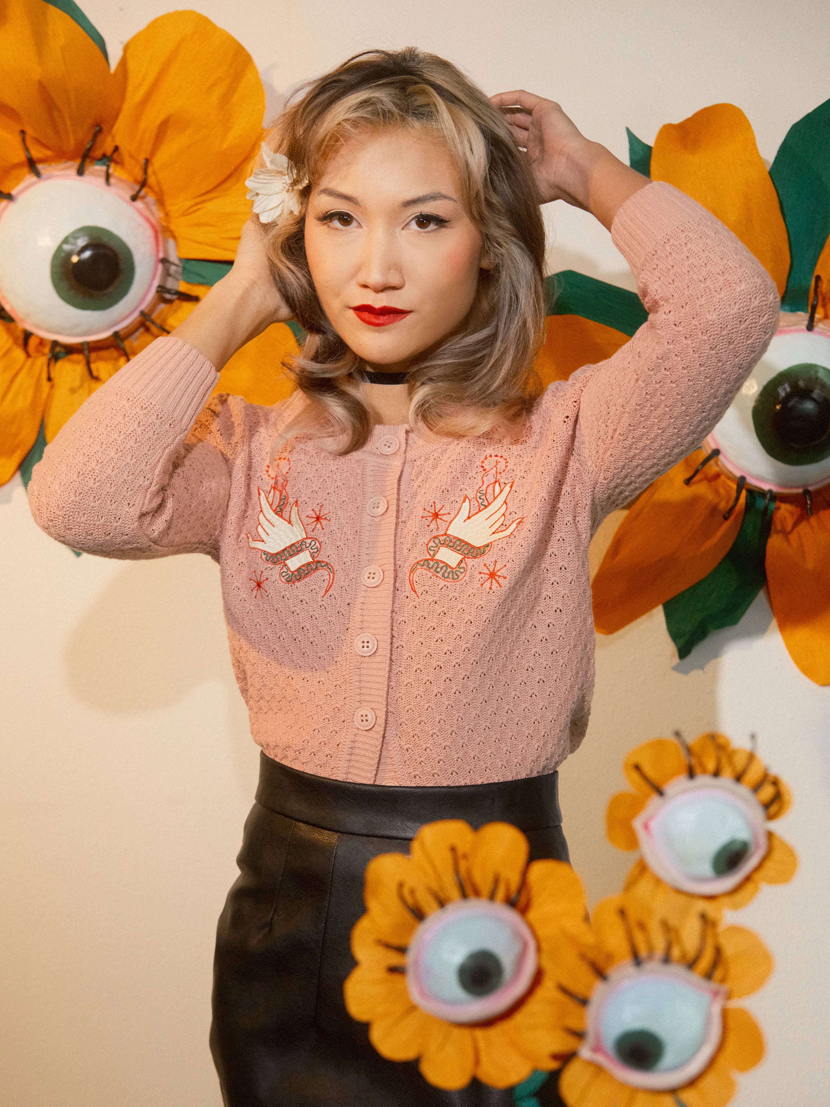 Snake Wrangler Cardi -Peach, photo 6 of 8