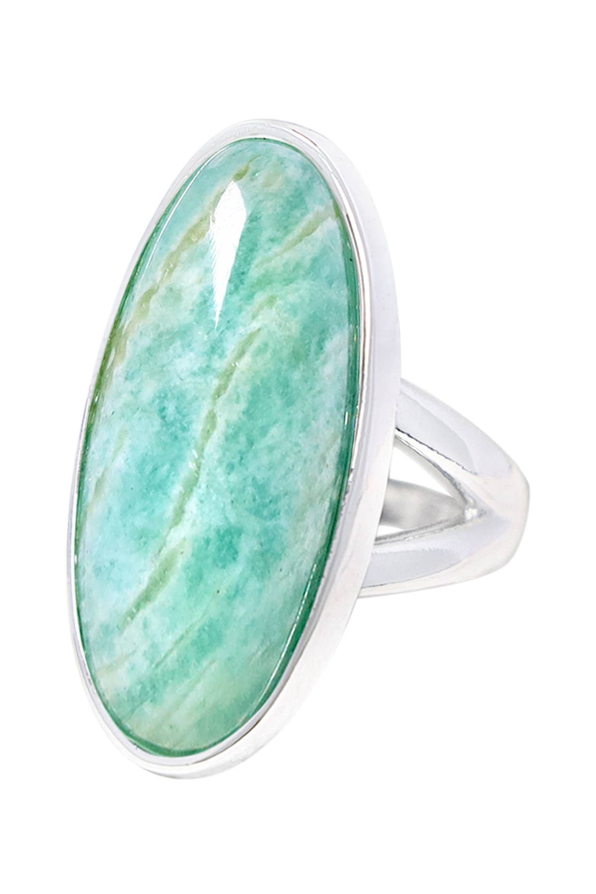 Amazonite Oval Cabochon Ring, photo 1 of 3