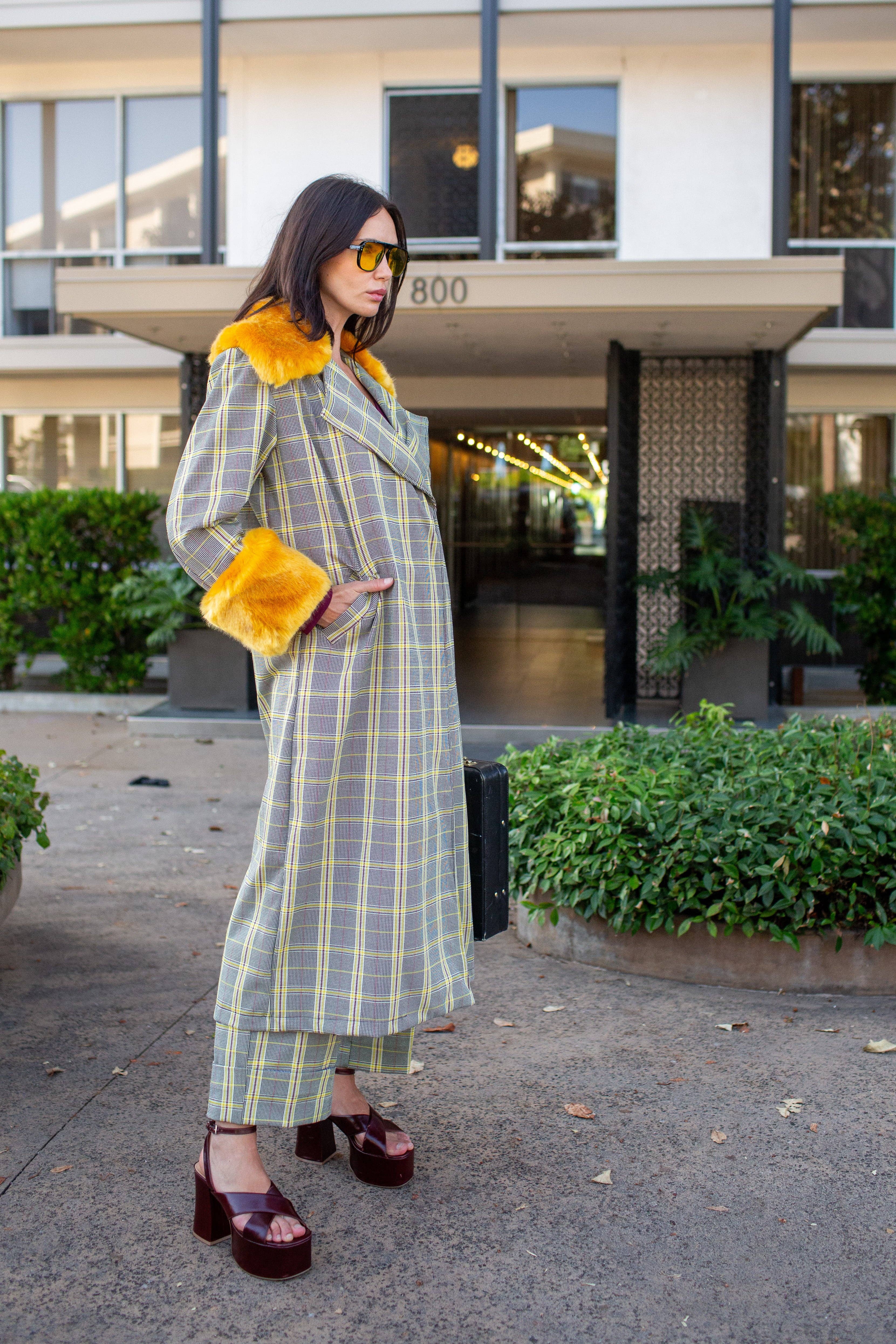 Eloise Coat In Marigold Glenn, photo 4 of 8