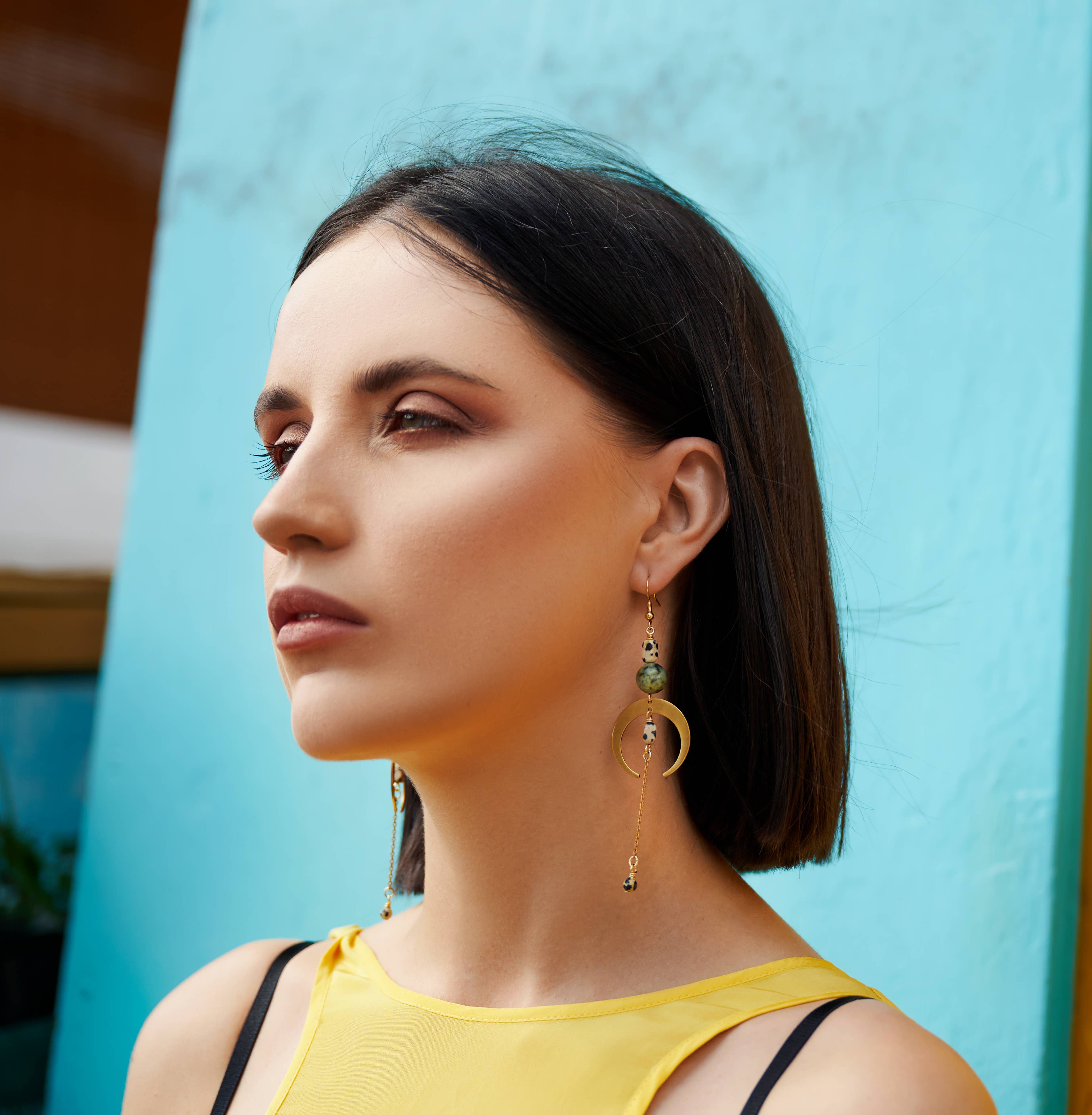 The Sasha Earring - African Turquoise, photo 8 of 8