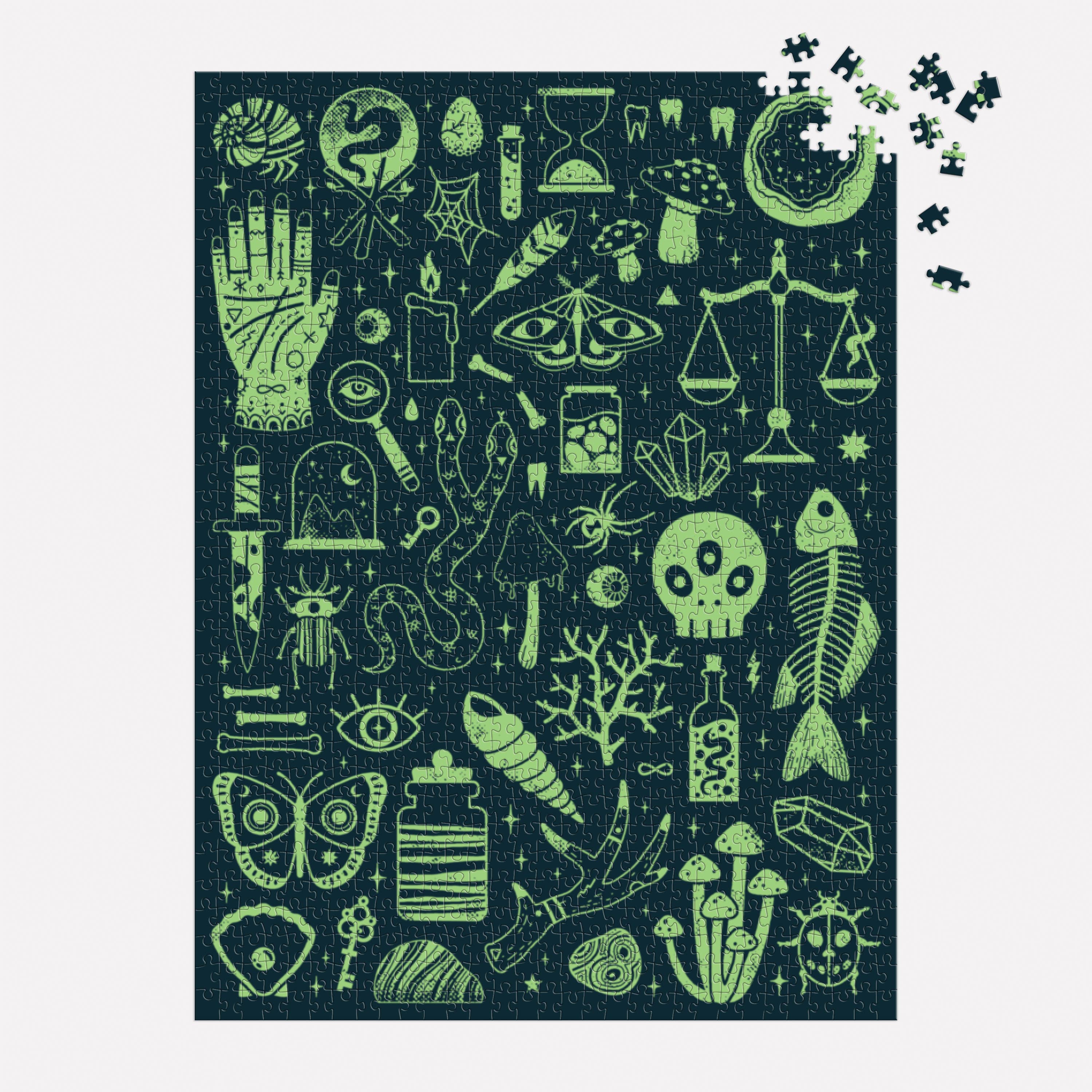 Occult and Curious 1000 Piece Glow in the Dark Puzzle, photo 3 of 4