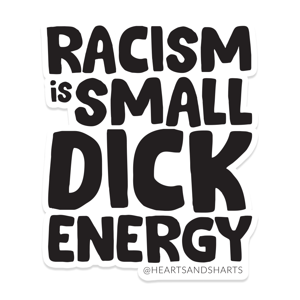 RACISM IS SDE VINYL STICKER, photo 1 of 2