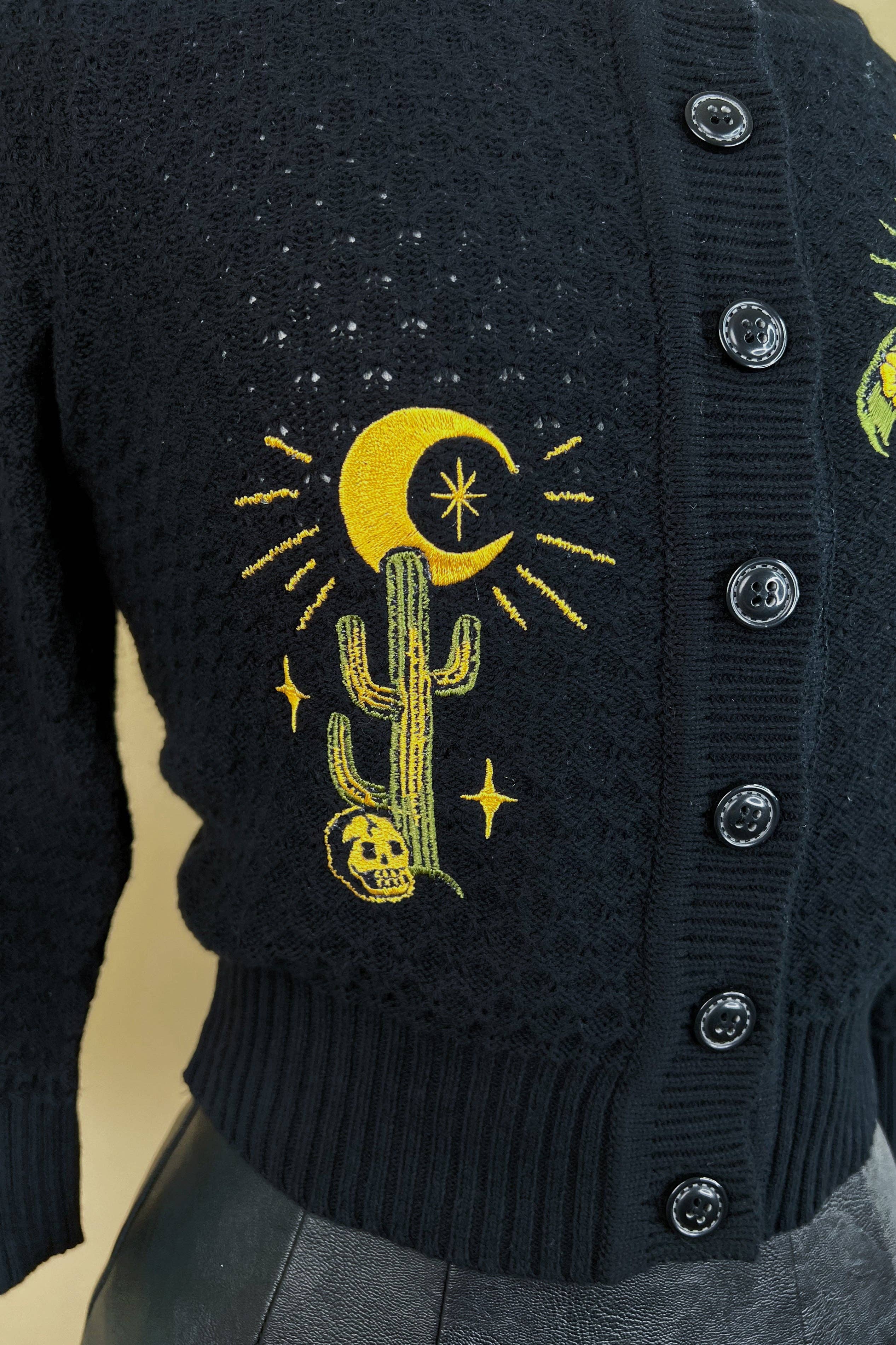The Scorpion Cardigan in Blk, photo 5 of 6