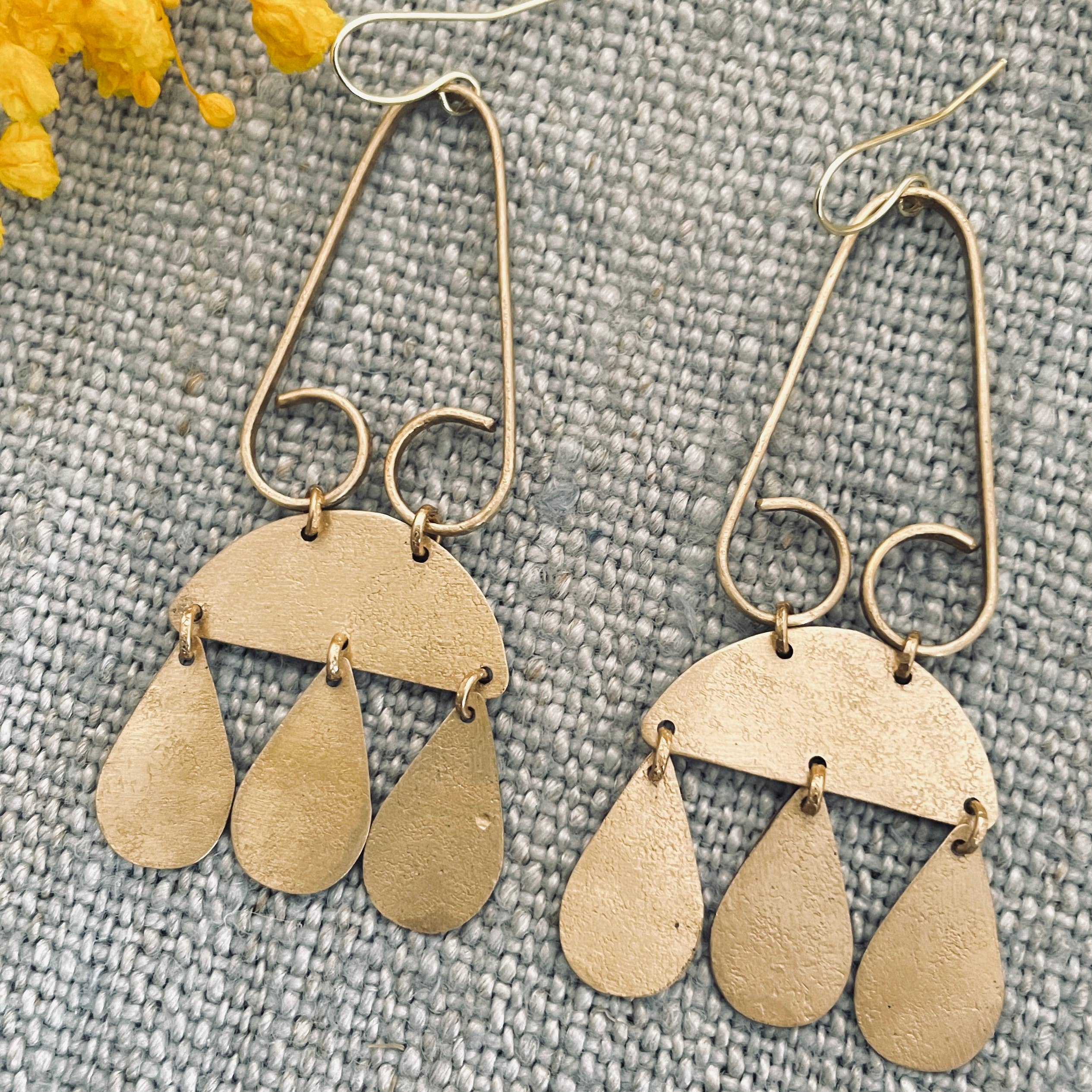 Brass Earrings, Bohemian Co, photo 3 of 3