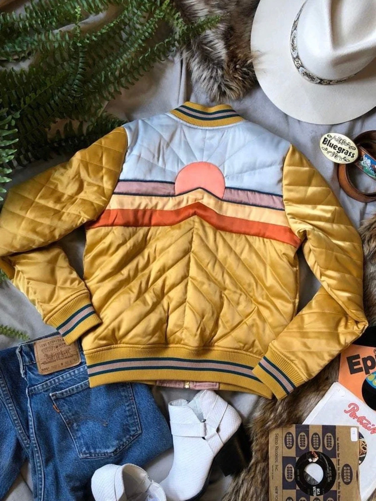 Dolly Western Mustard Bomber Jacket, photo 7 of 8