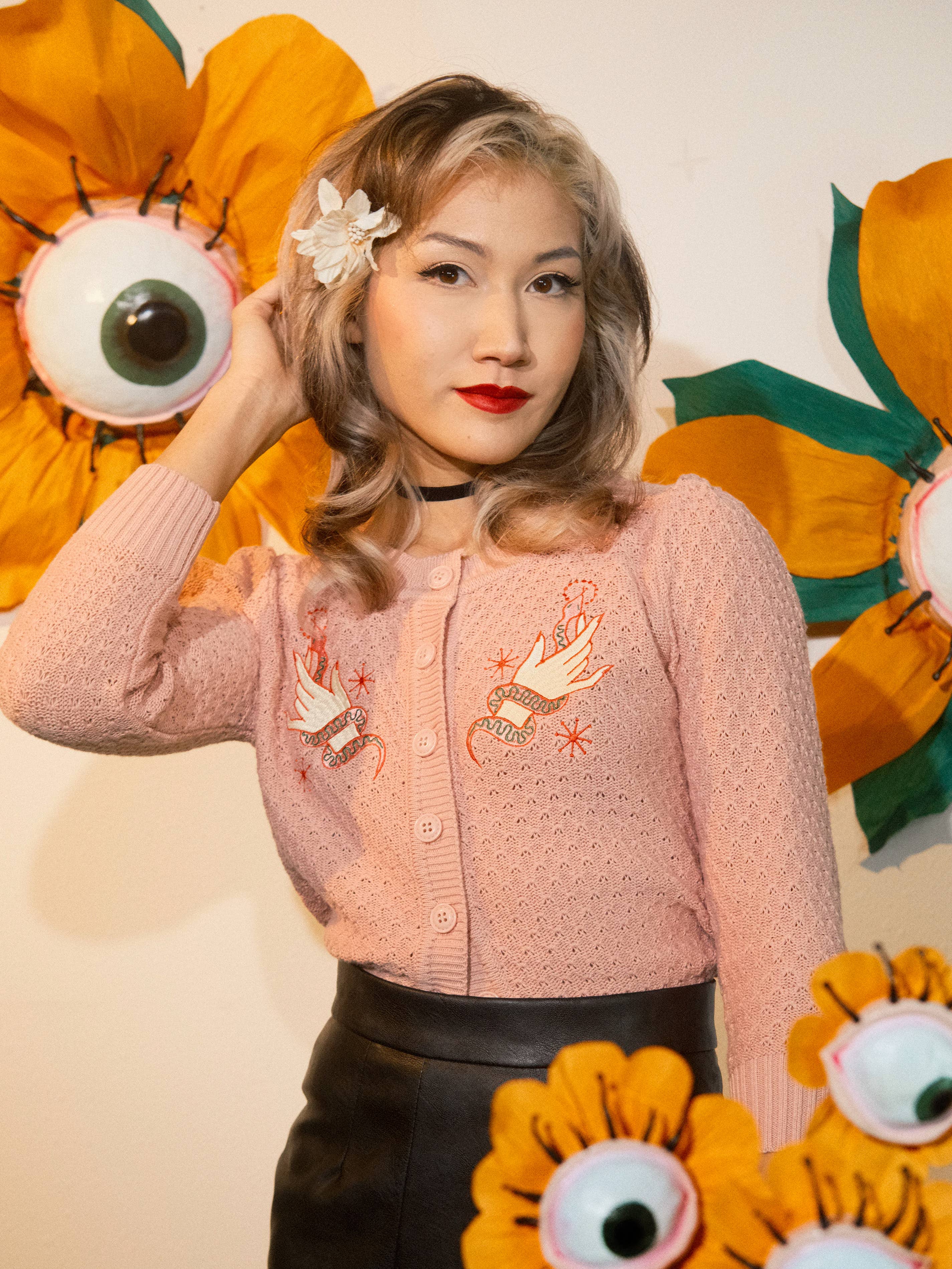 Snake Wrangler Cardi -Peach, photo 1 of 8