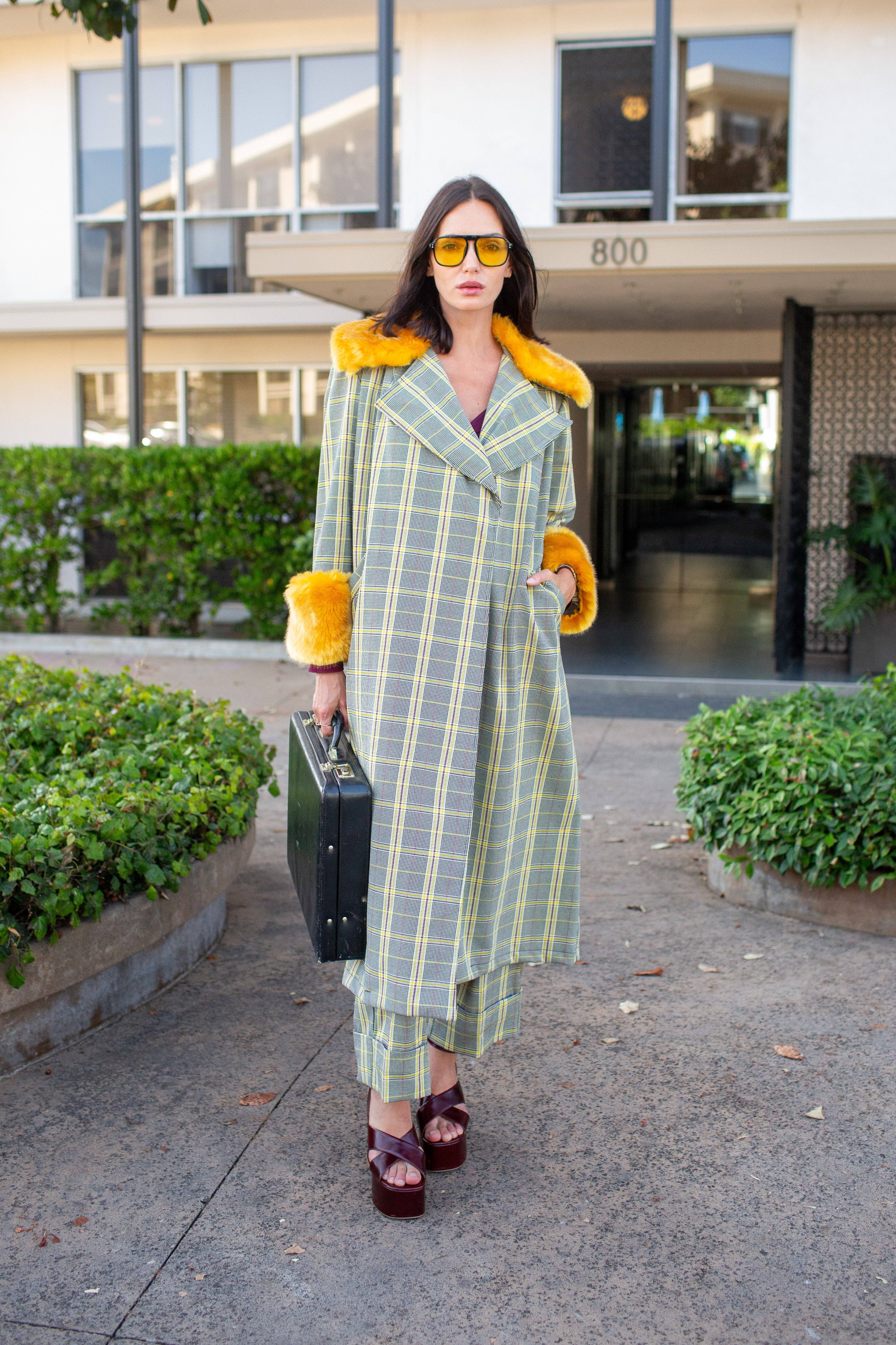 Eloise Coat In Marigold Glenn, photo 1 of 8