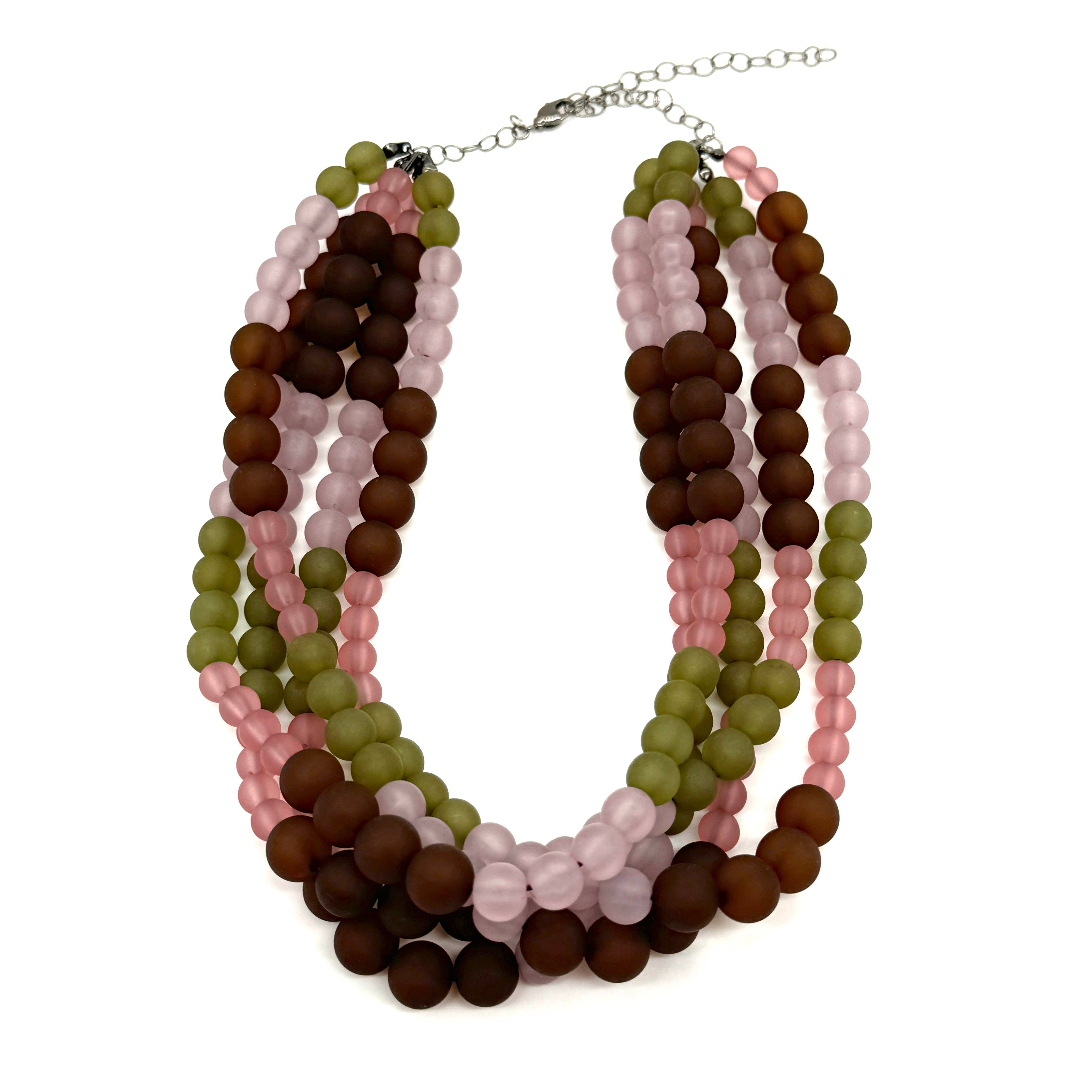 Muted Tapestry Frosted Sylvie Necklace, photo 1 of 7
