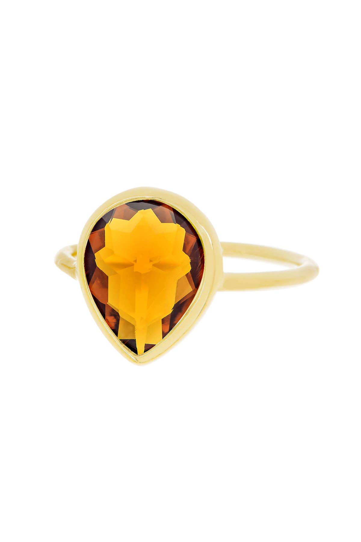 Amber Crystal Pear Ring, photo 2 of 3