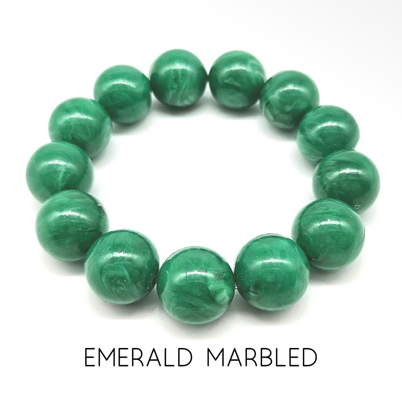 Coastal Current Stack Bracelet Emerald Marble