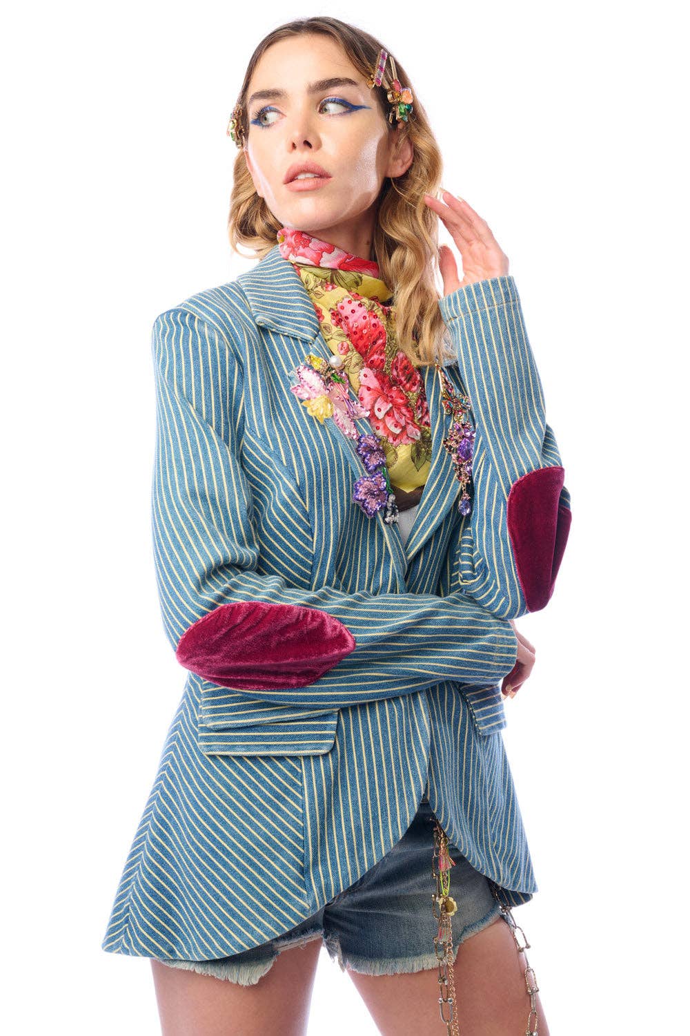 Stripe Denim Blazer, photo 8 of 8