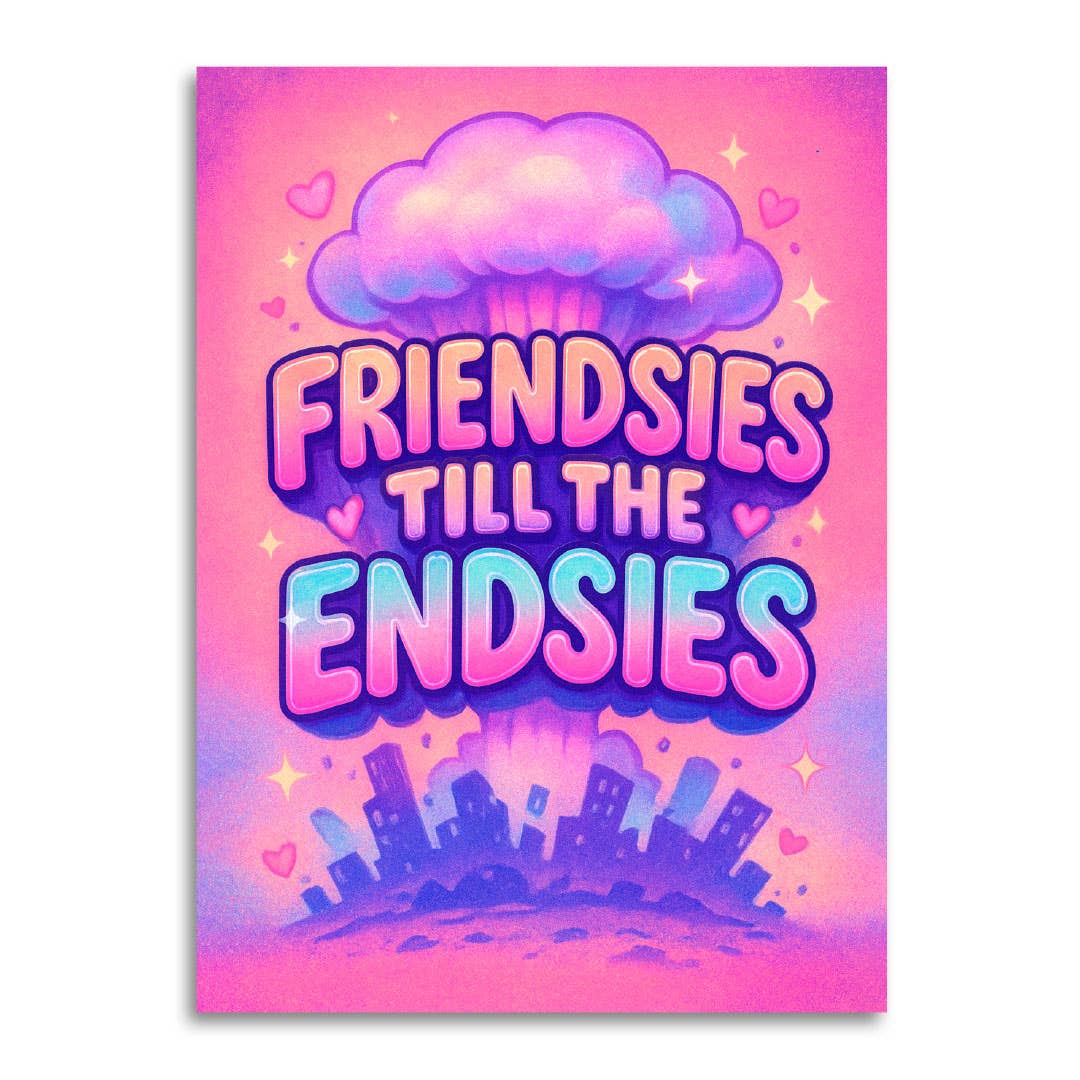 Friendsies Till the Endsies – Dark Humor Friendship Card, photo 1 of 5