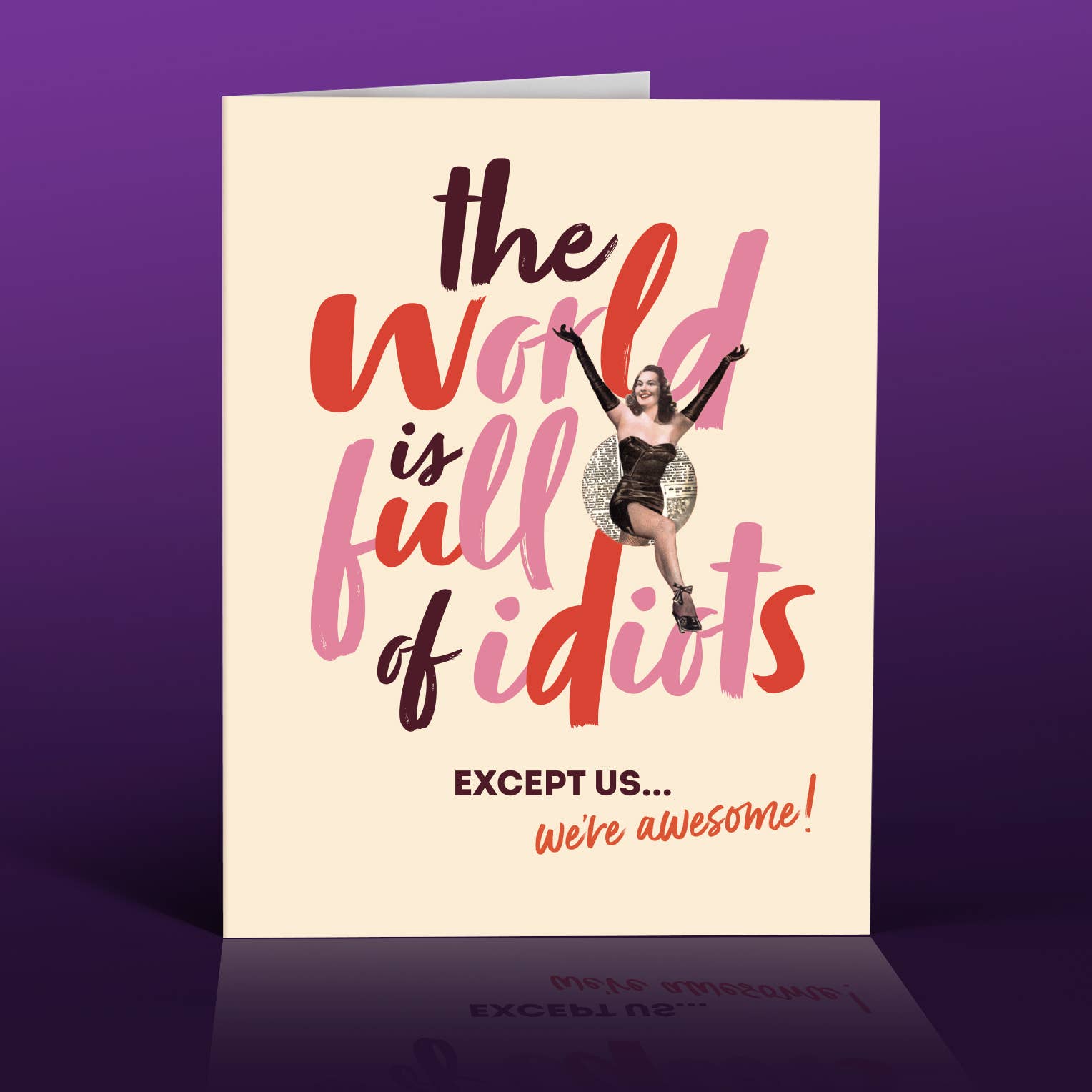 WORLD OF IDIOTS friendship greeting card, photo 1 of 3