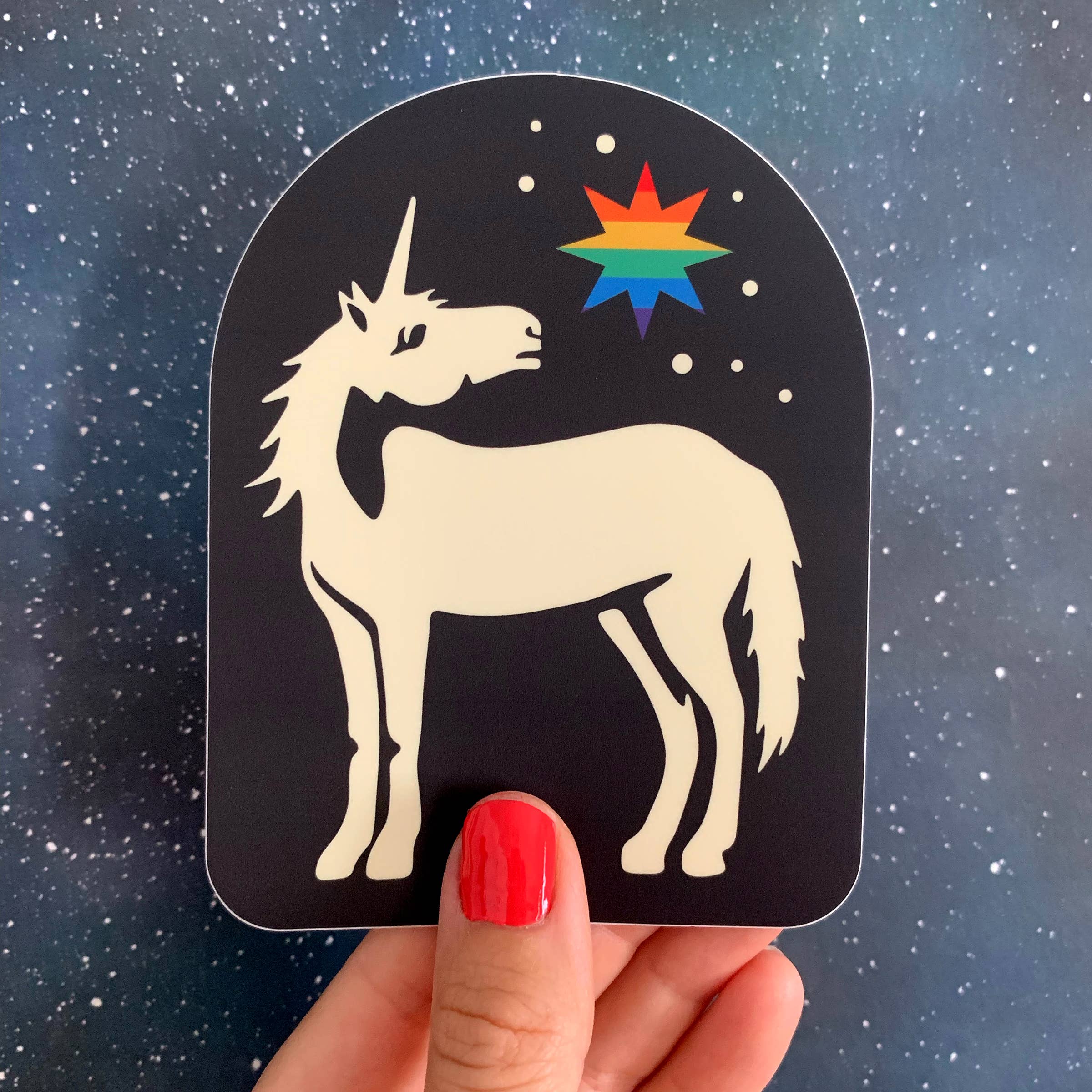 Pride/Unicorn/Rainbow Bumper Sticker, Durable vinyl decal, photo 1 of 5