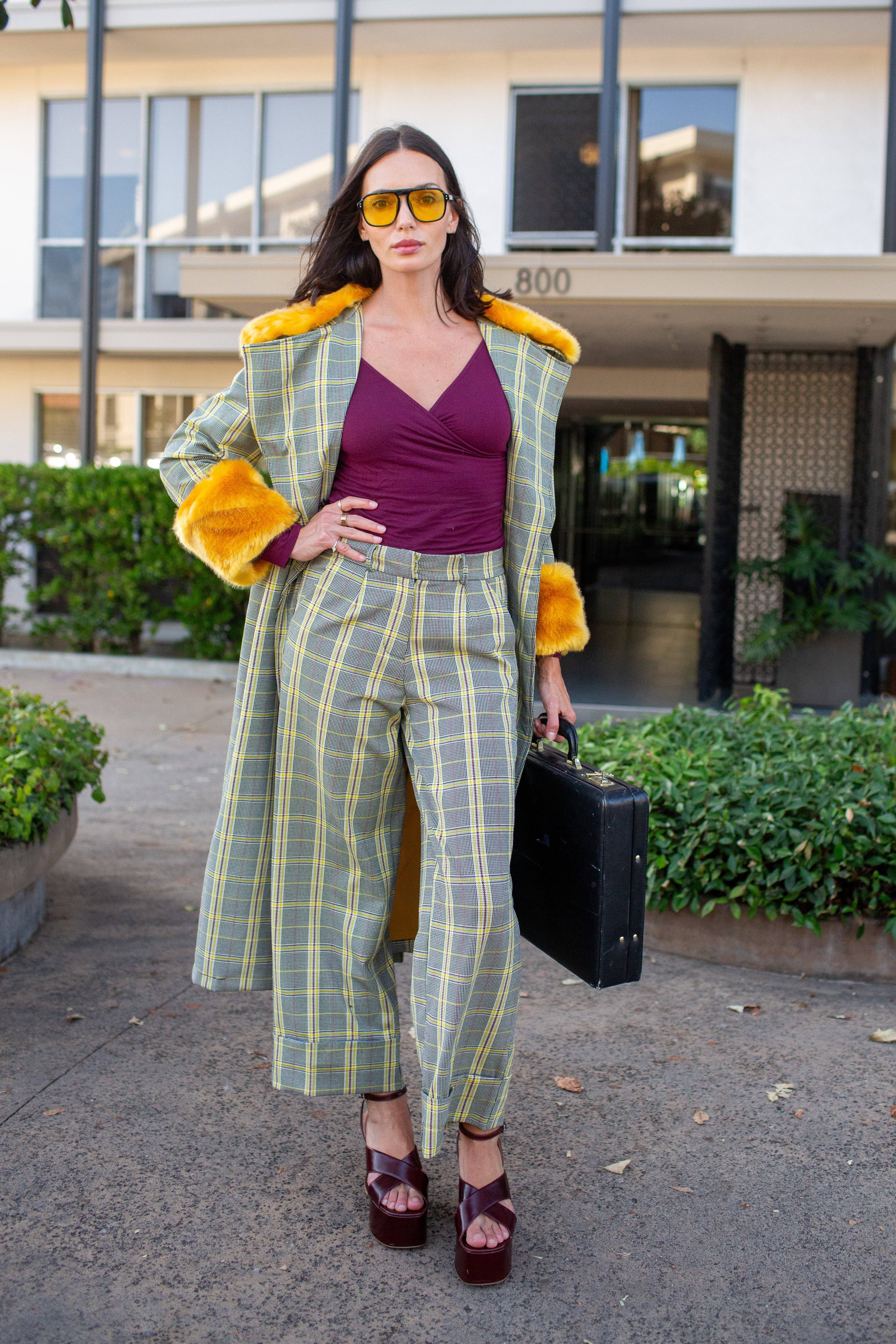 Eloise Coat In Marigold Glenn, photo 7 of 8