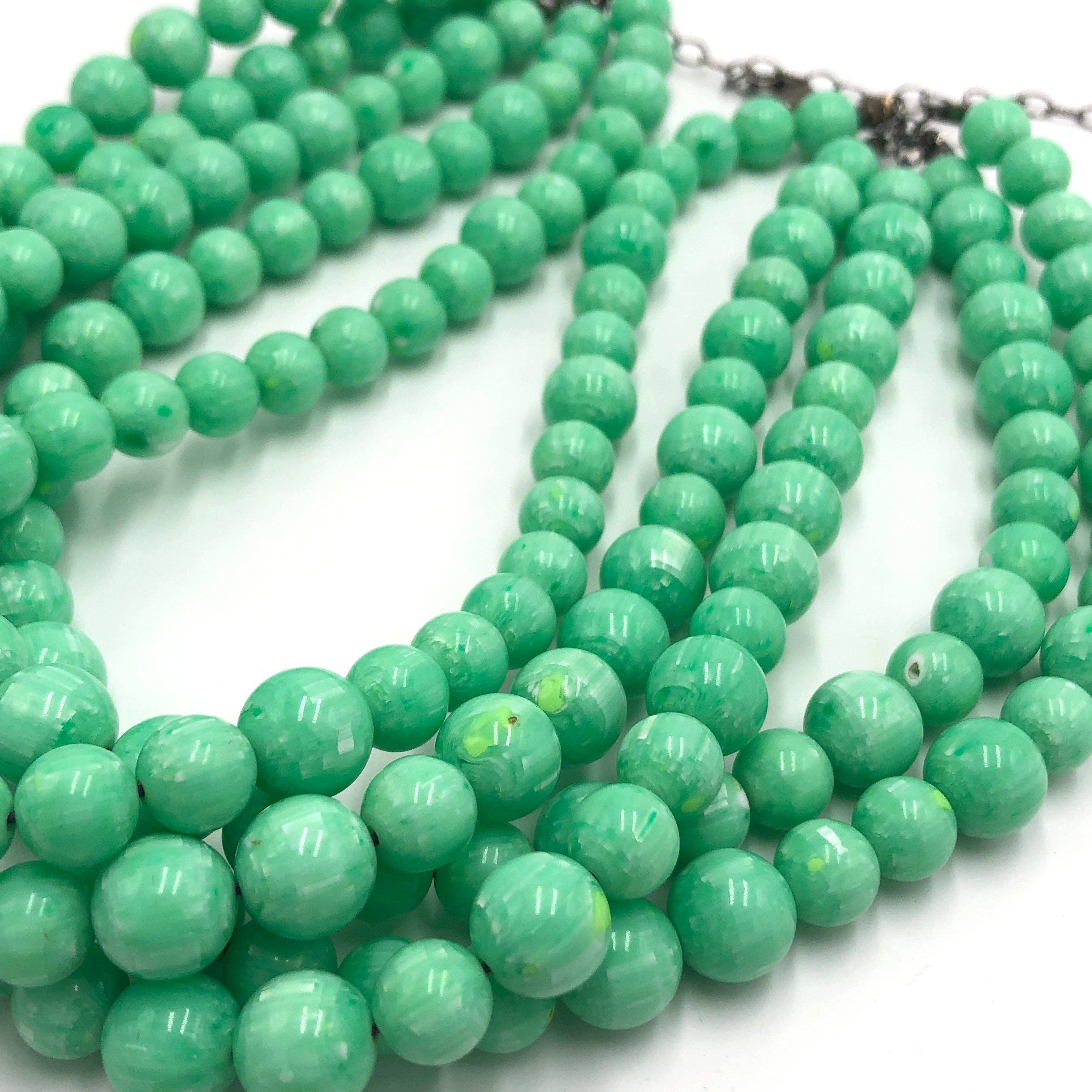 Acid Green Marbled Necklace, photo 6 of 7
