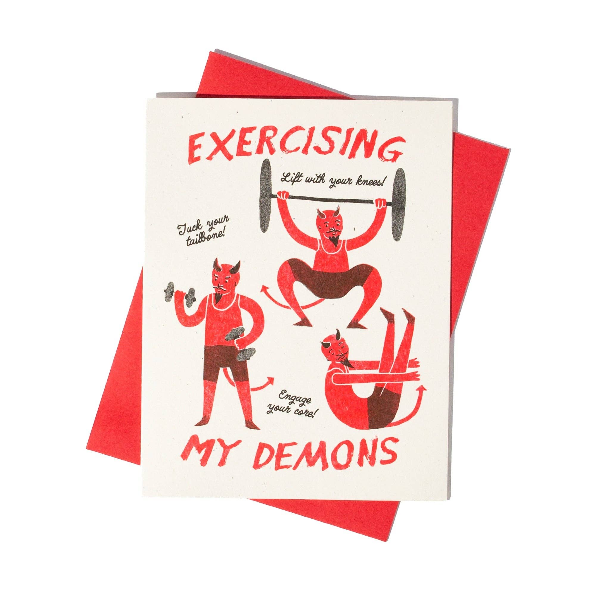 Exercising My Demons - Risograph Card, photo 2 of 4