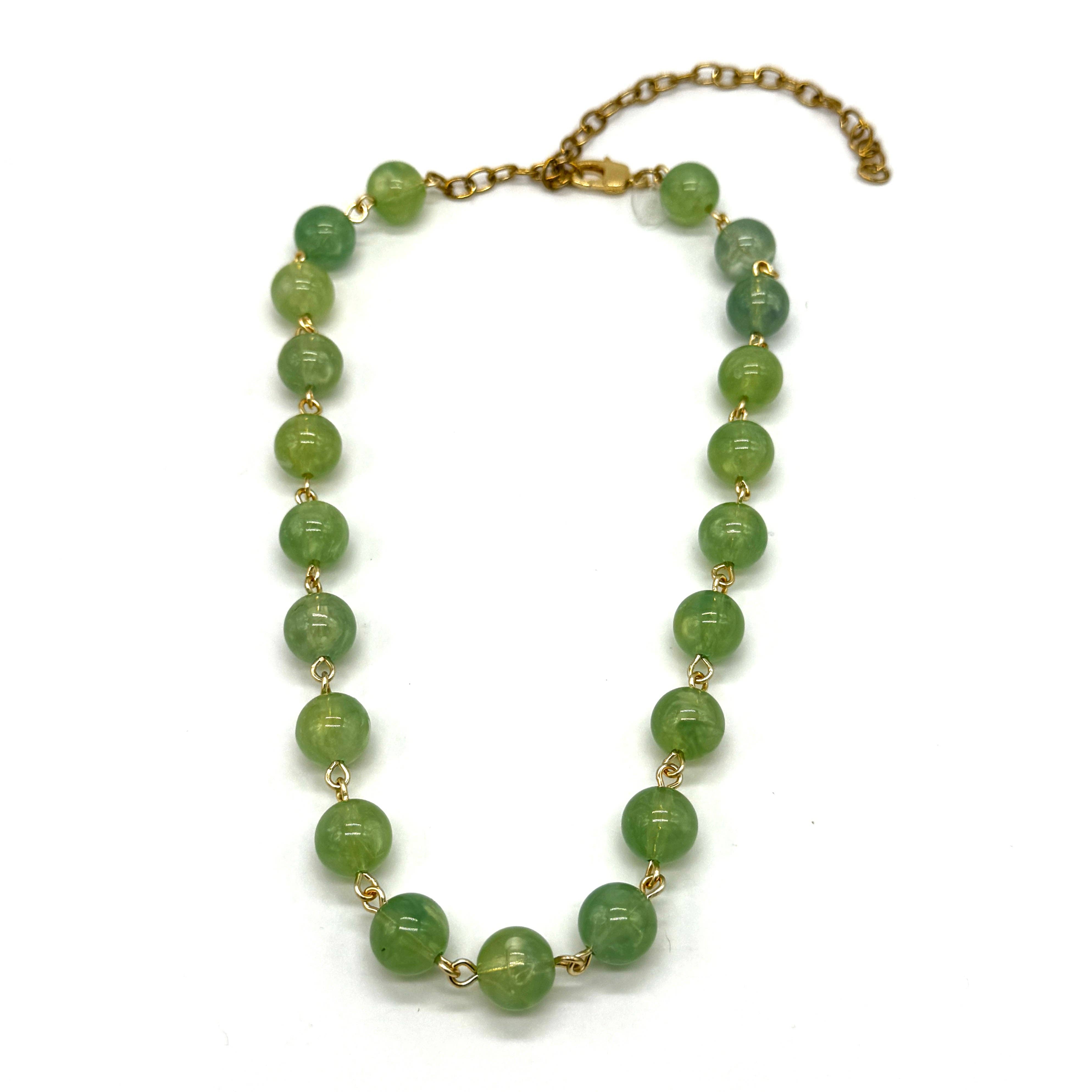 Sage Green Marbled Amelia Necklace, photo 1 of 6