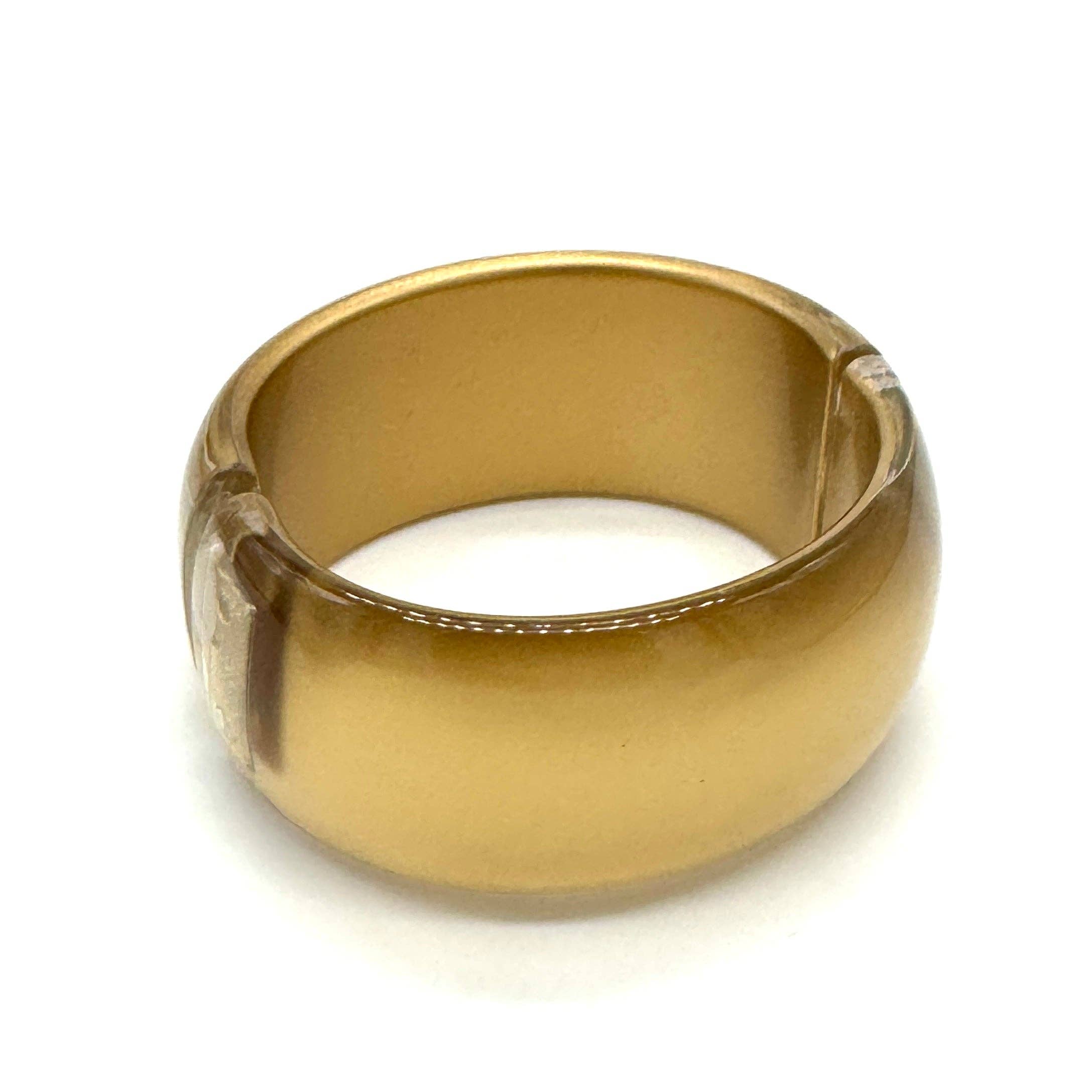 Golden Lining – Vintage Lucite Clamper Bracelet, photo 6 of 6