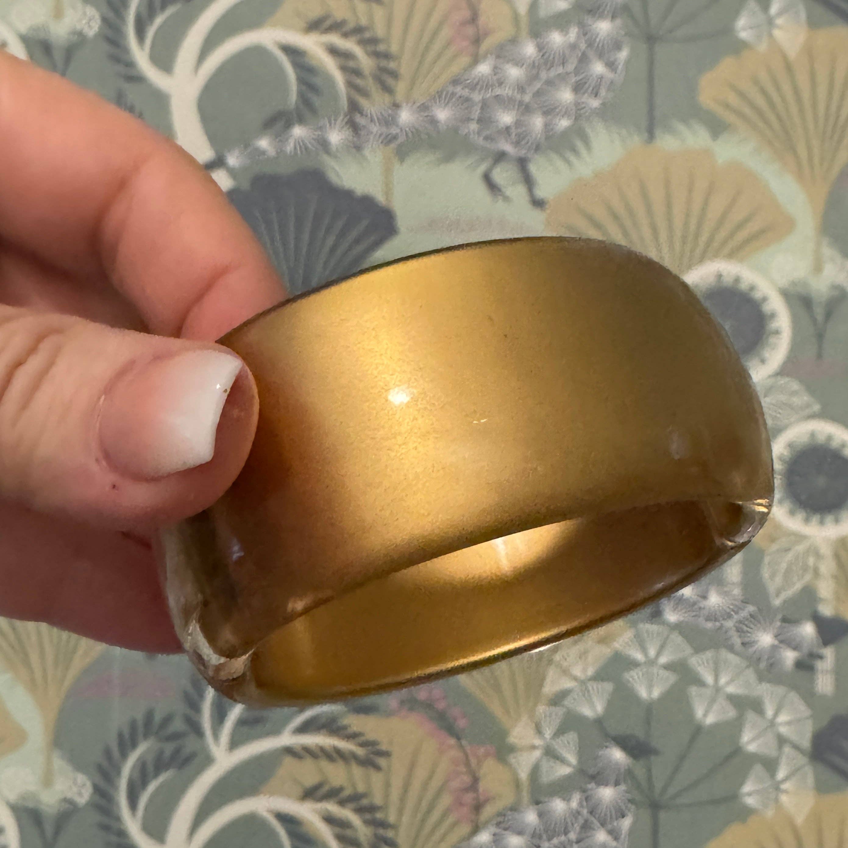 Golden Lining – Vintage Lucite Clamper Bracelet, photo 1 of 6